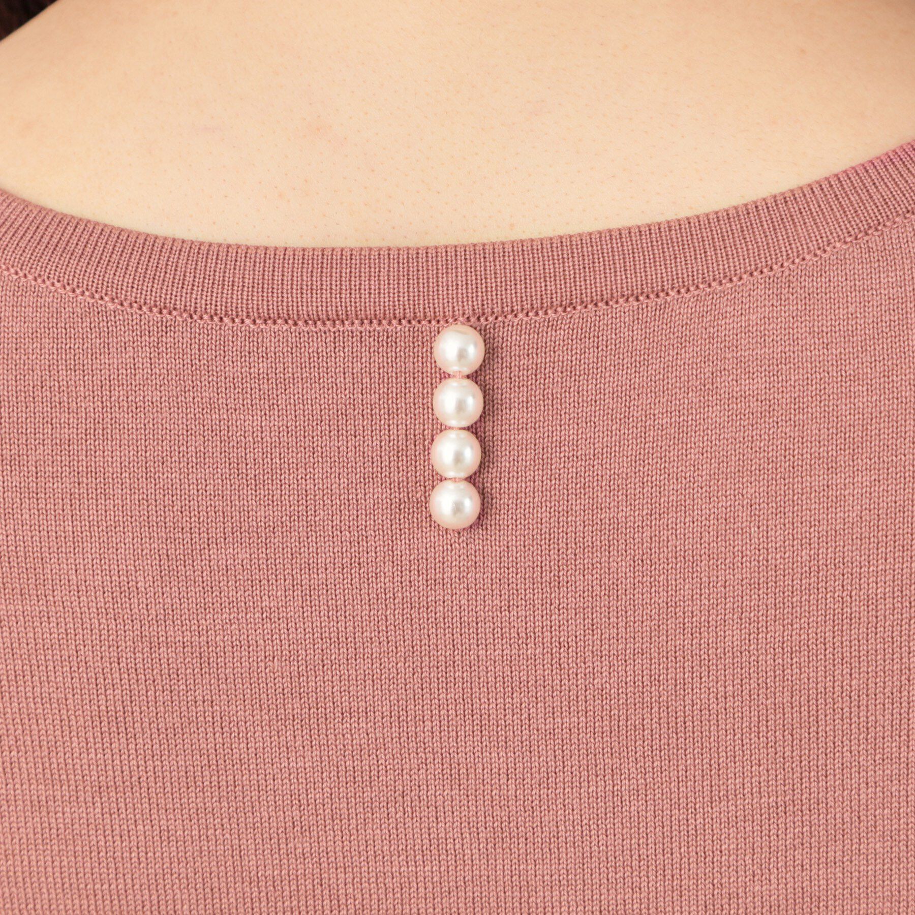 Couture broach「【フェミニン・5分袖・通勤】配色フレアスリーブニット」|ニット・セーター|