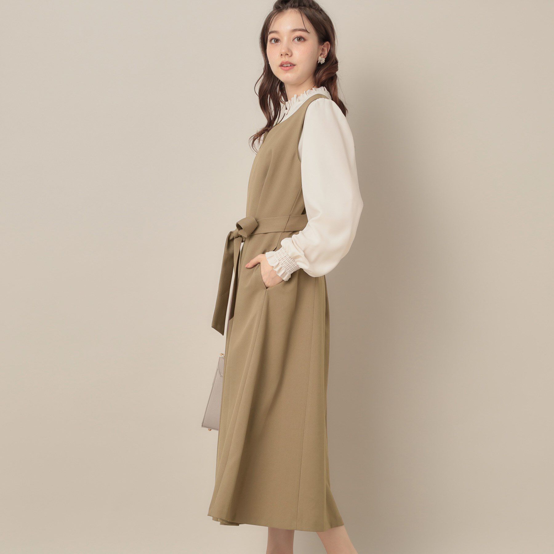 Couture broach「【帯電防止・通勤】ハートネック フレアージャンスカ」|ワンピース|