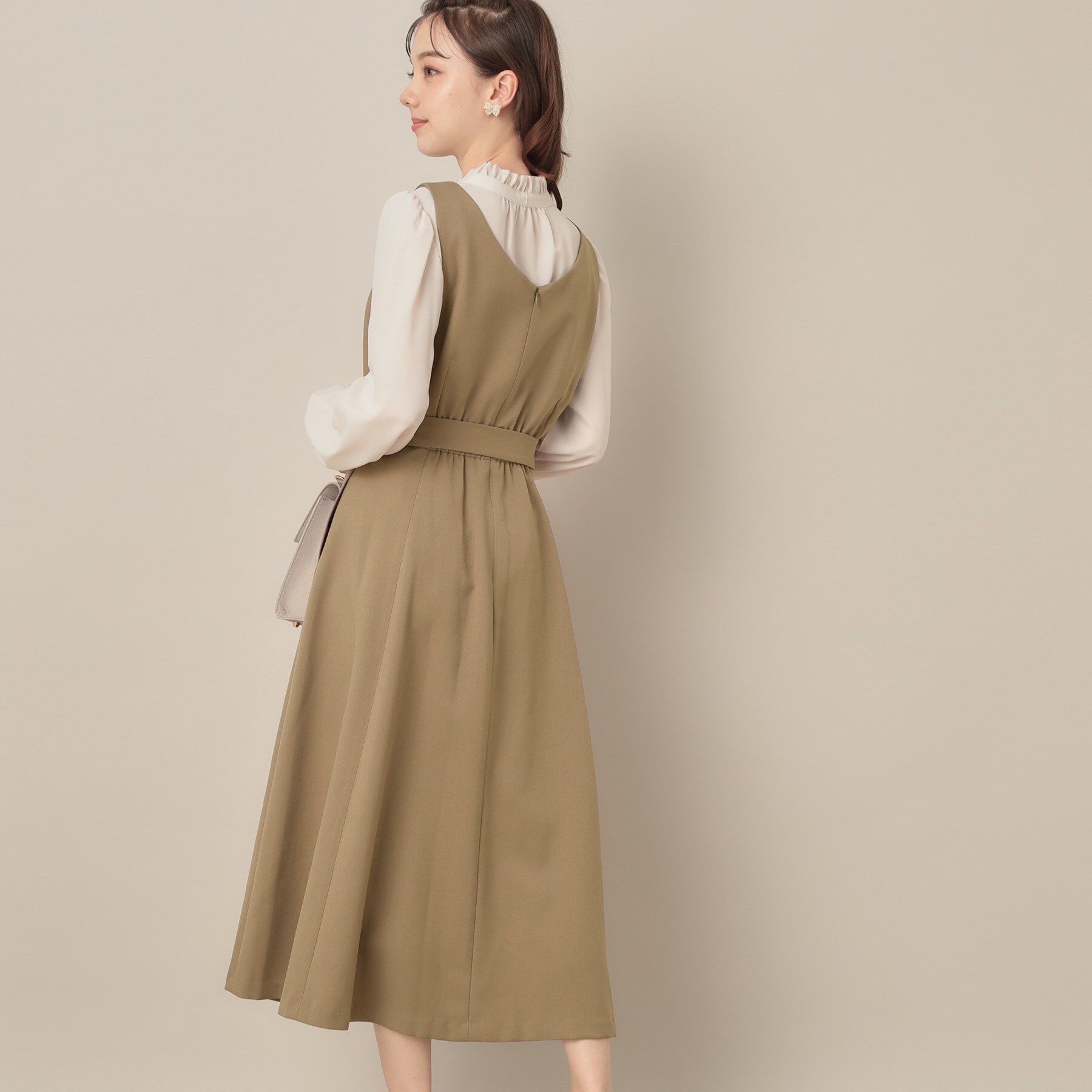 Couture broach「【帯電防止・通勤】ハートネック フレアージャンスカ」|ワンピース|