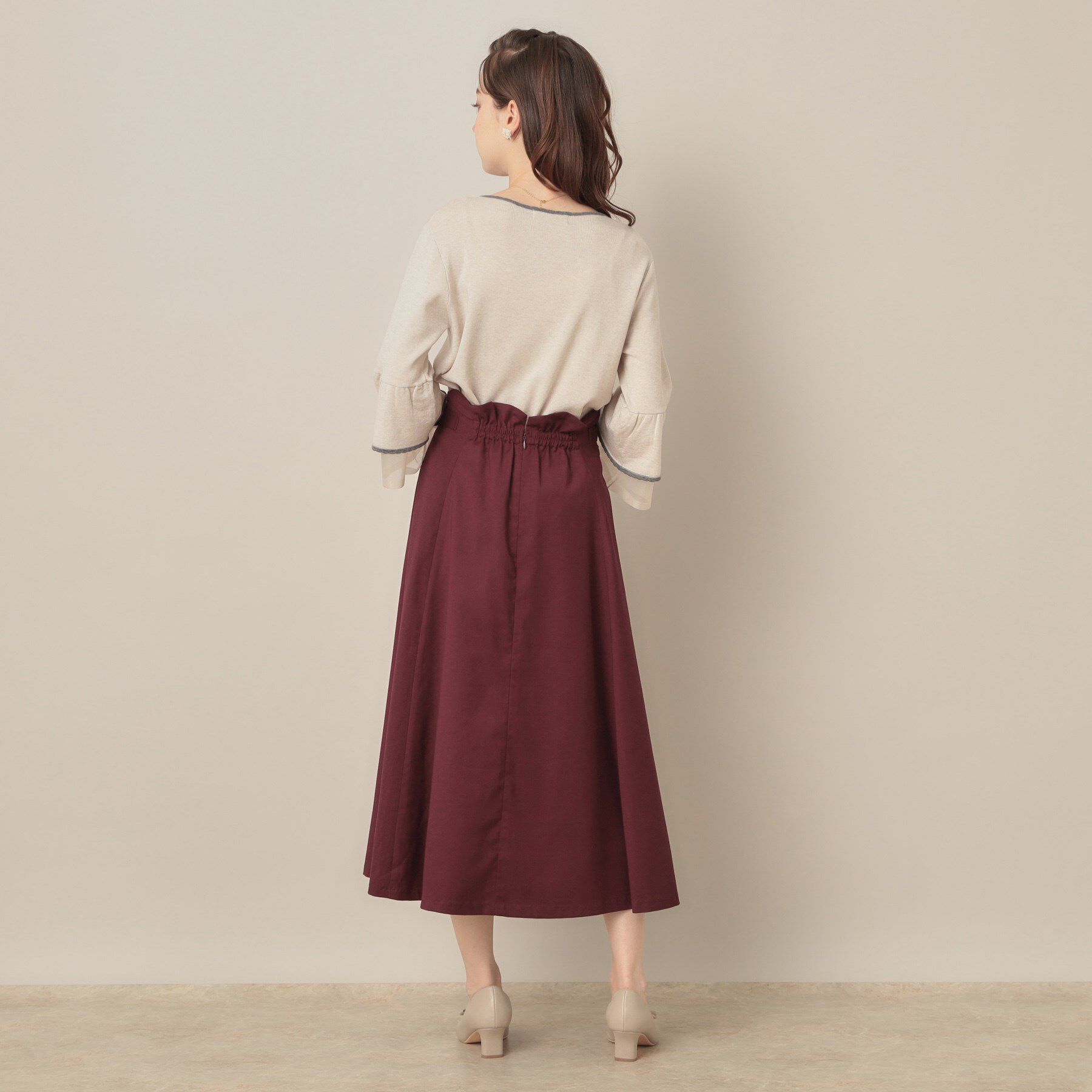 Couture broach「【大人可愛い・通勤】スカラウエスト サイドベルト パネルスカート」|スカート|