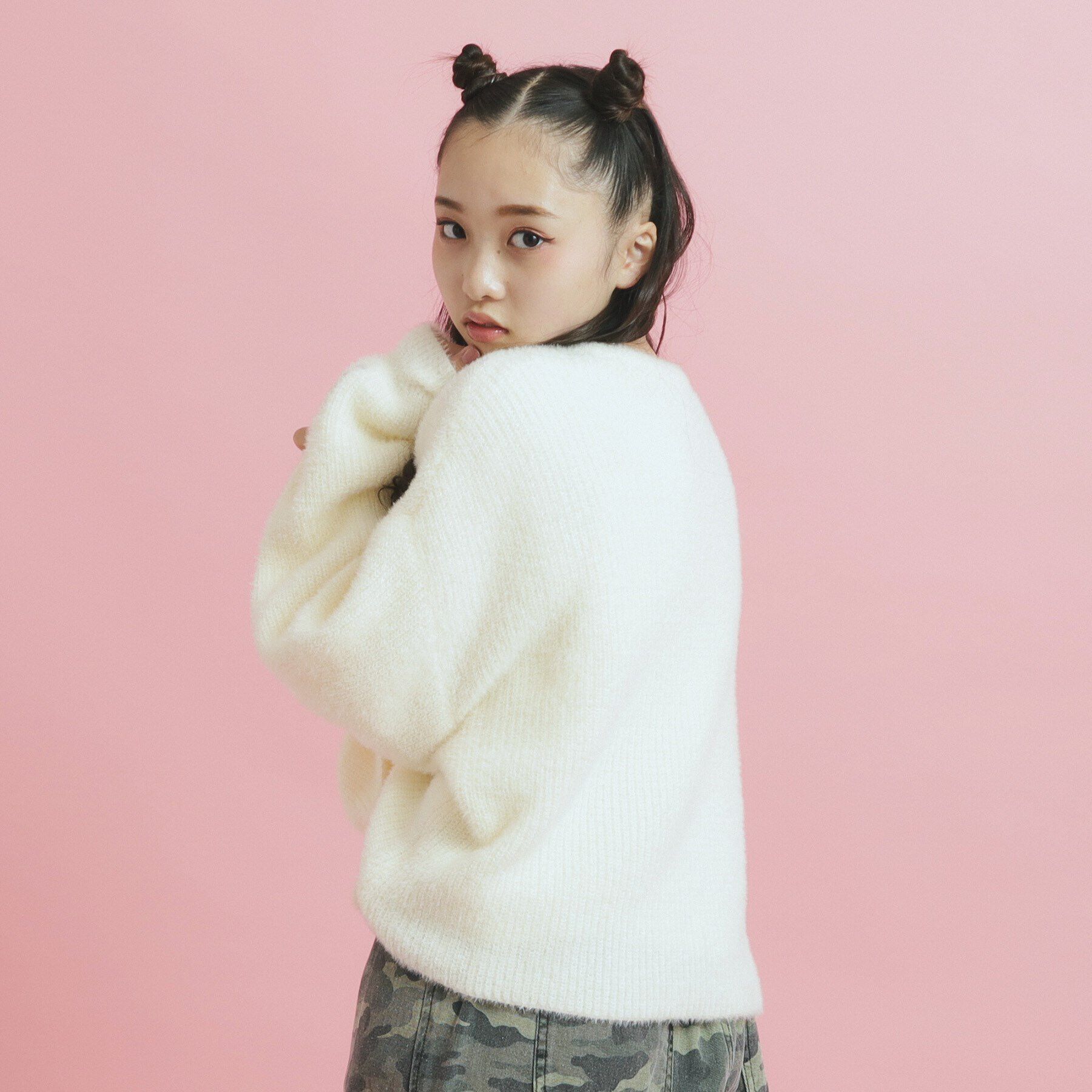 PINK-latte「ドロストニット＆ロングＴシャツセット」|ニット・セーター|