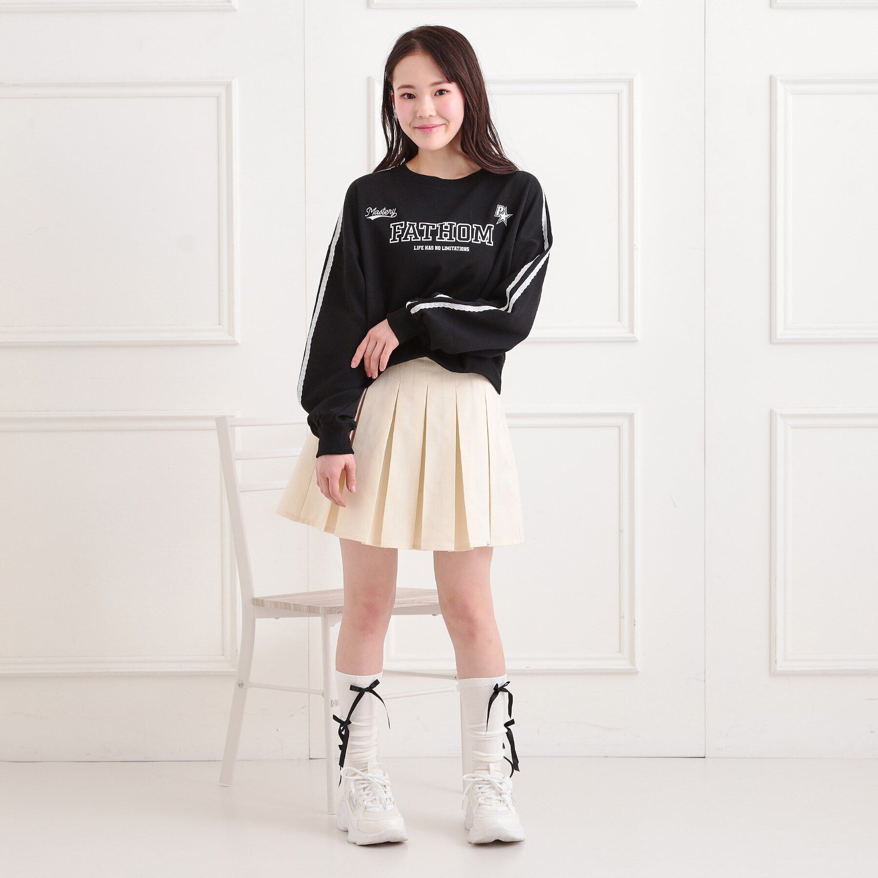 PINK-latte「インパンプリーツ無地スカート」|スカート|