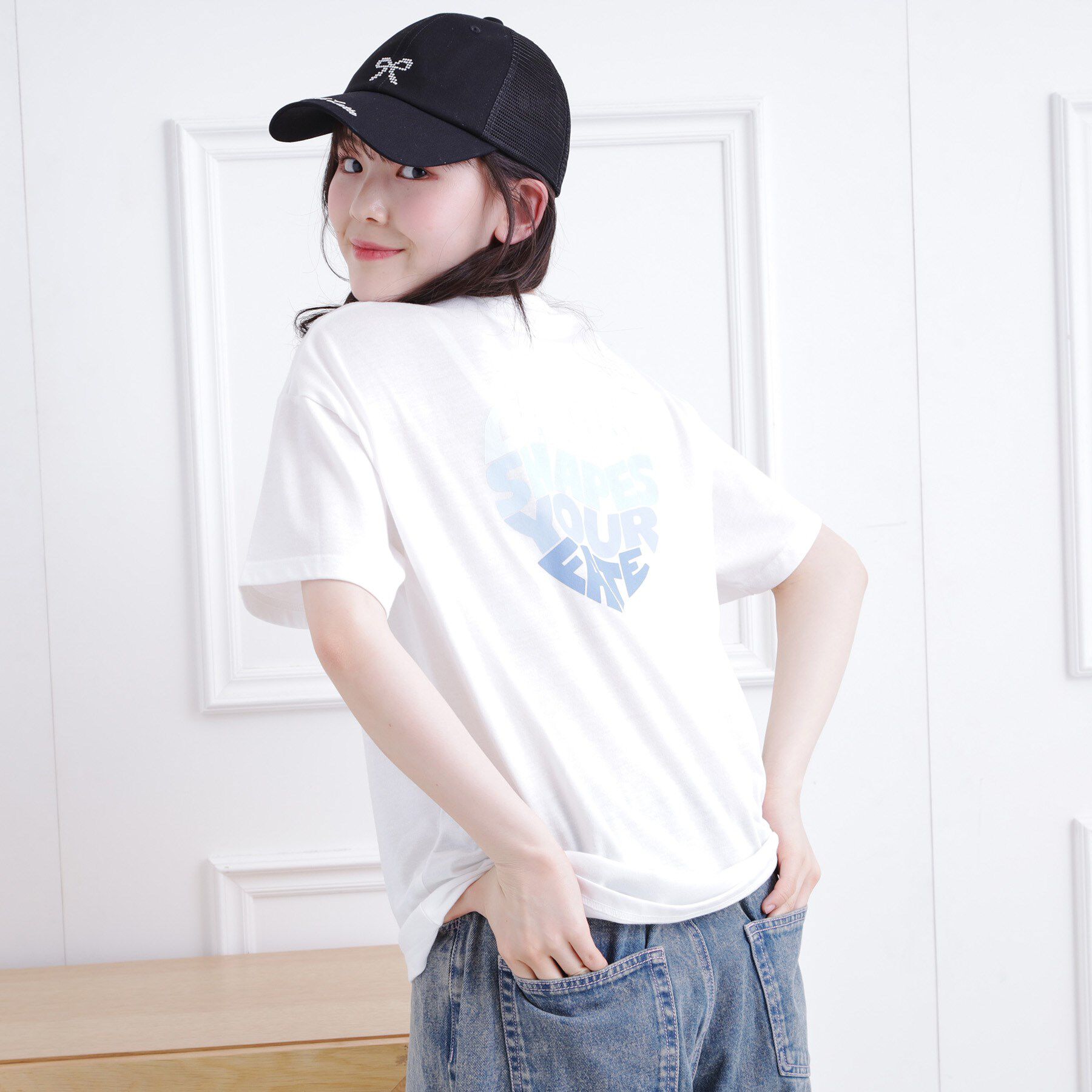 PINK-latte「バックハートロゴTシャツ」|Tシャツ・カットソー|