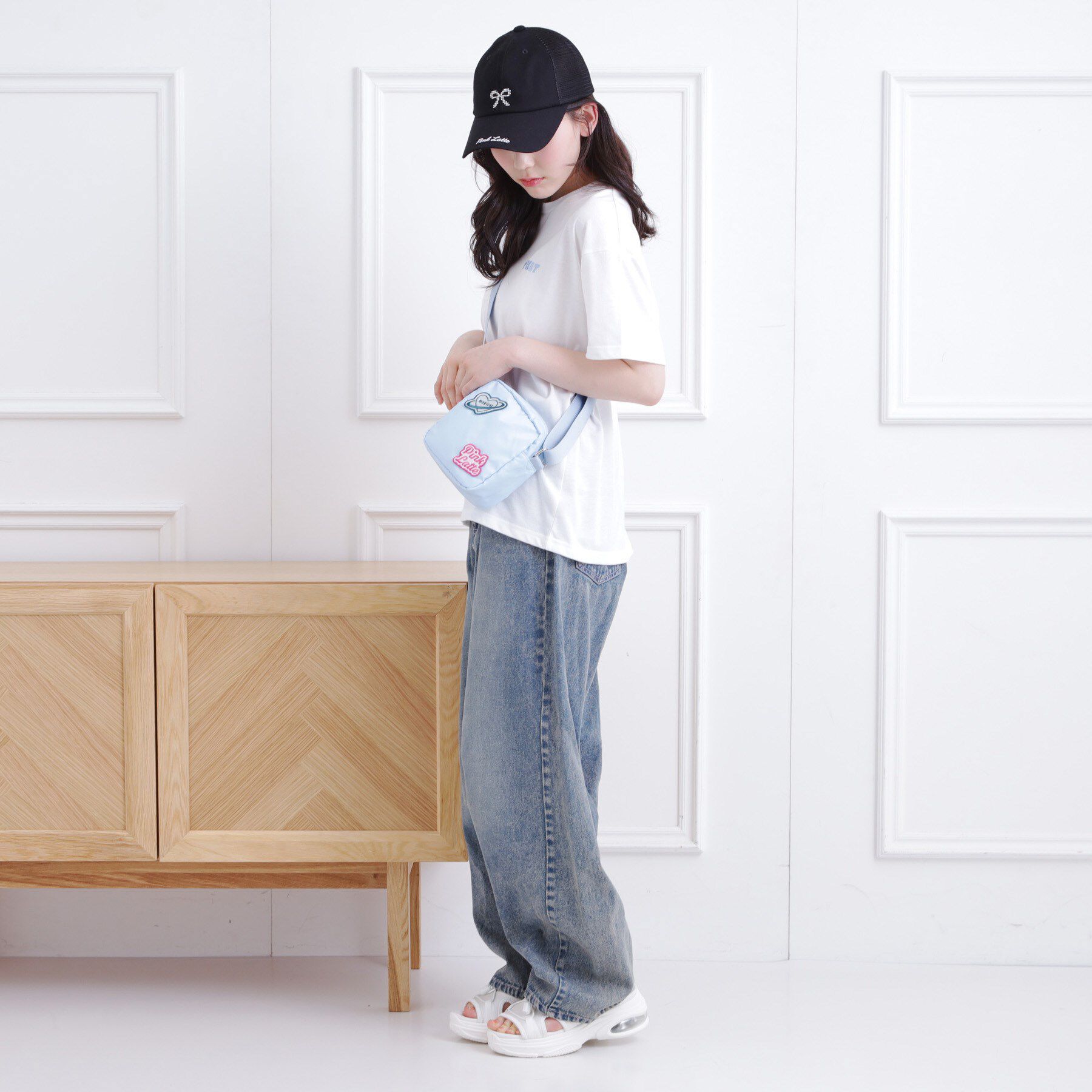 PINK-latte「バックハートロゴTシャツ」|Tシャツ・カットソー|