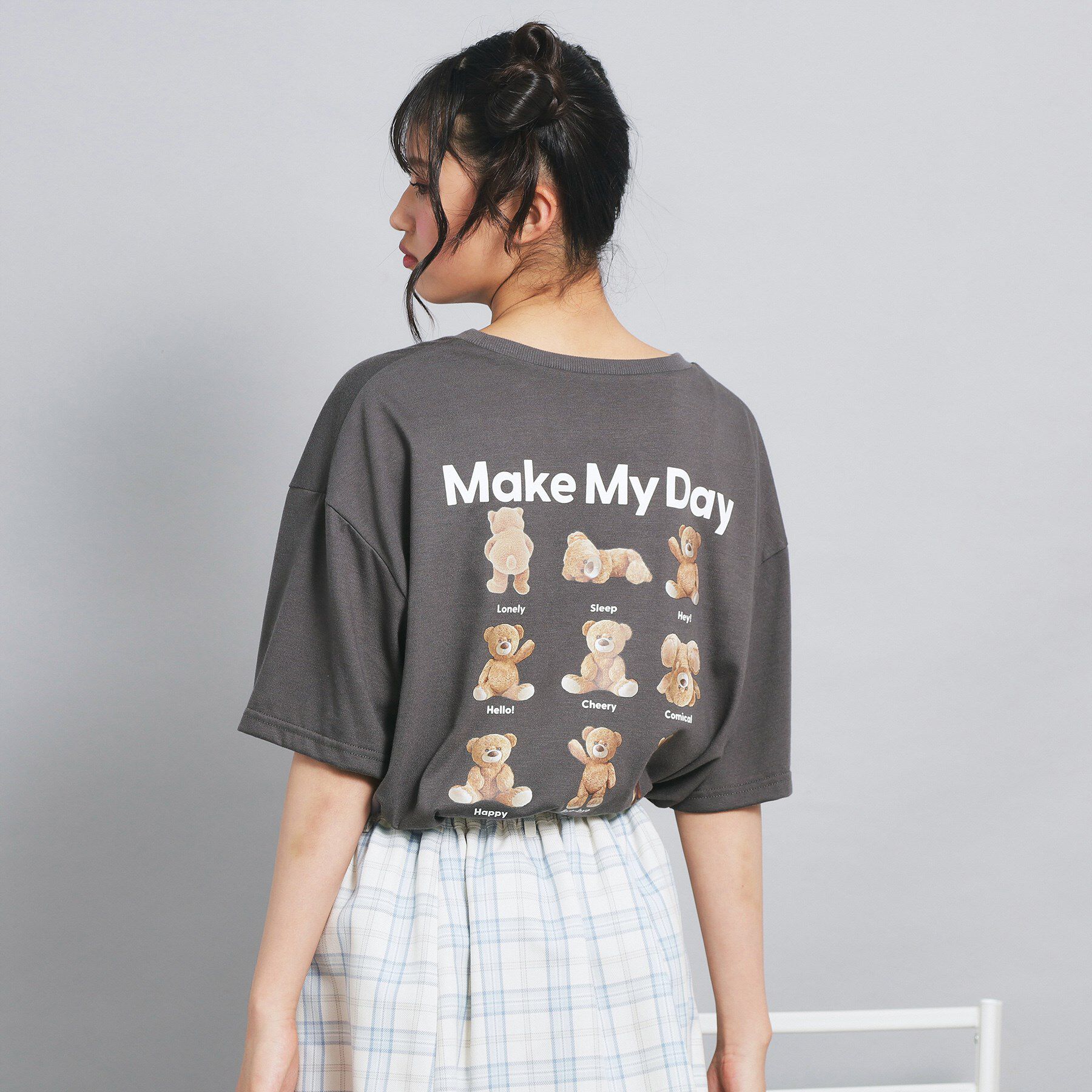 PINK-latte「くまいっぱいビッグTシャツ」|Tシャツ・カットソー|