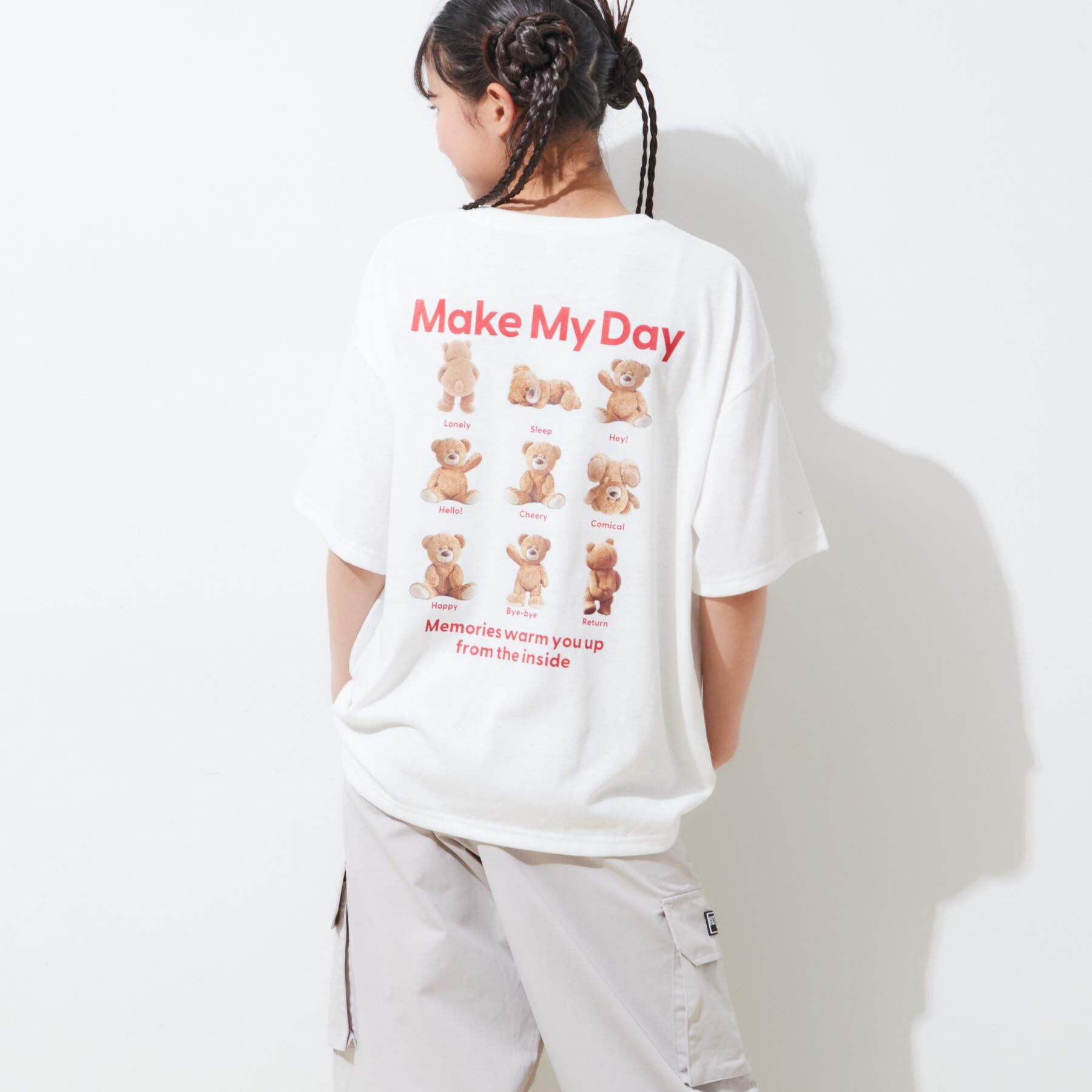 PINK-latte「くまいっぱいビッグTシャツ」|Tシャツ・カットソー|