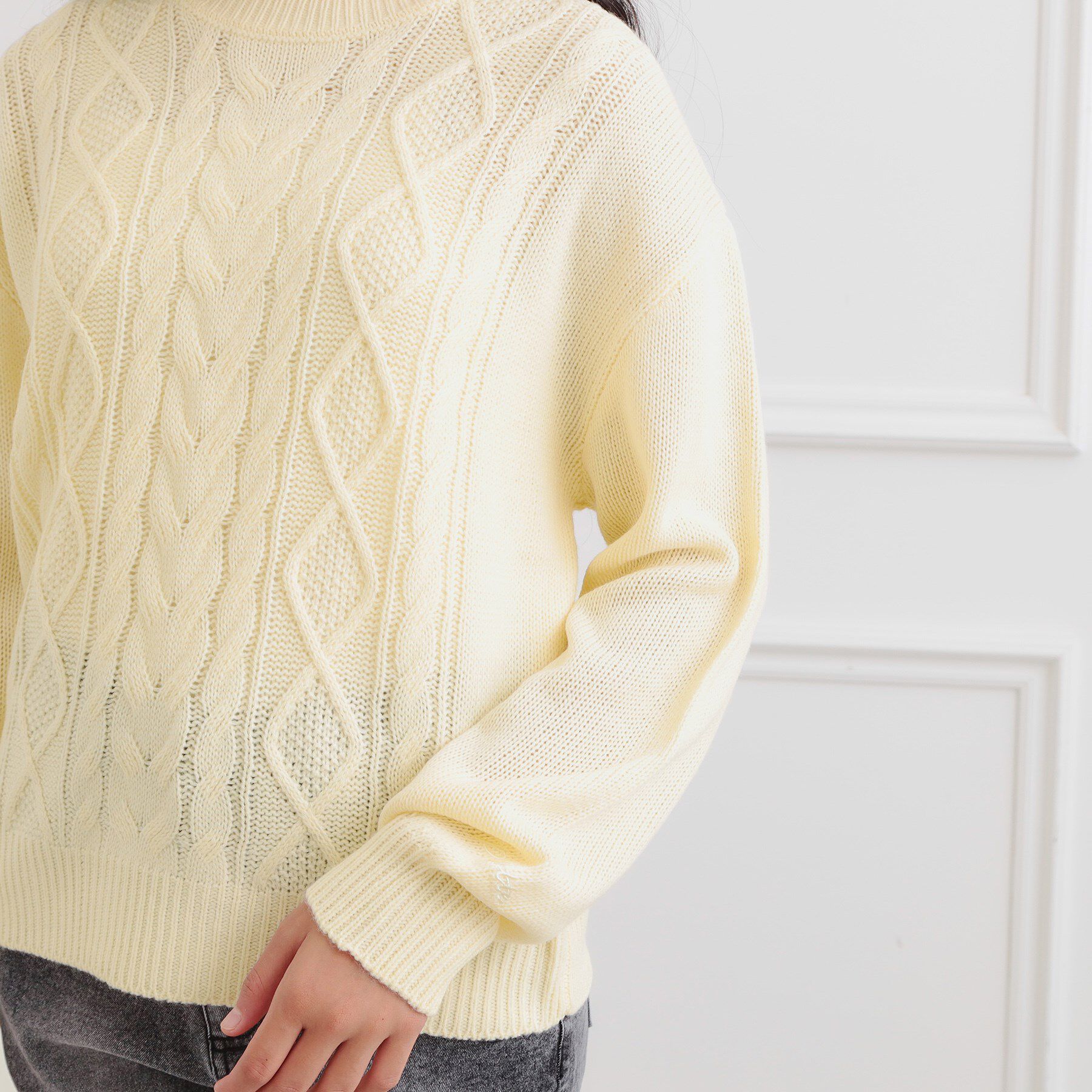 PINK-latte「【プチプラ】ケーブルニット」|ニット・セーター|