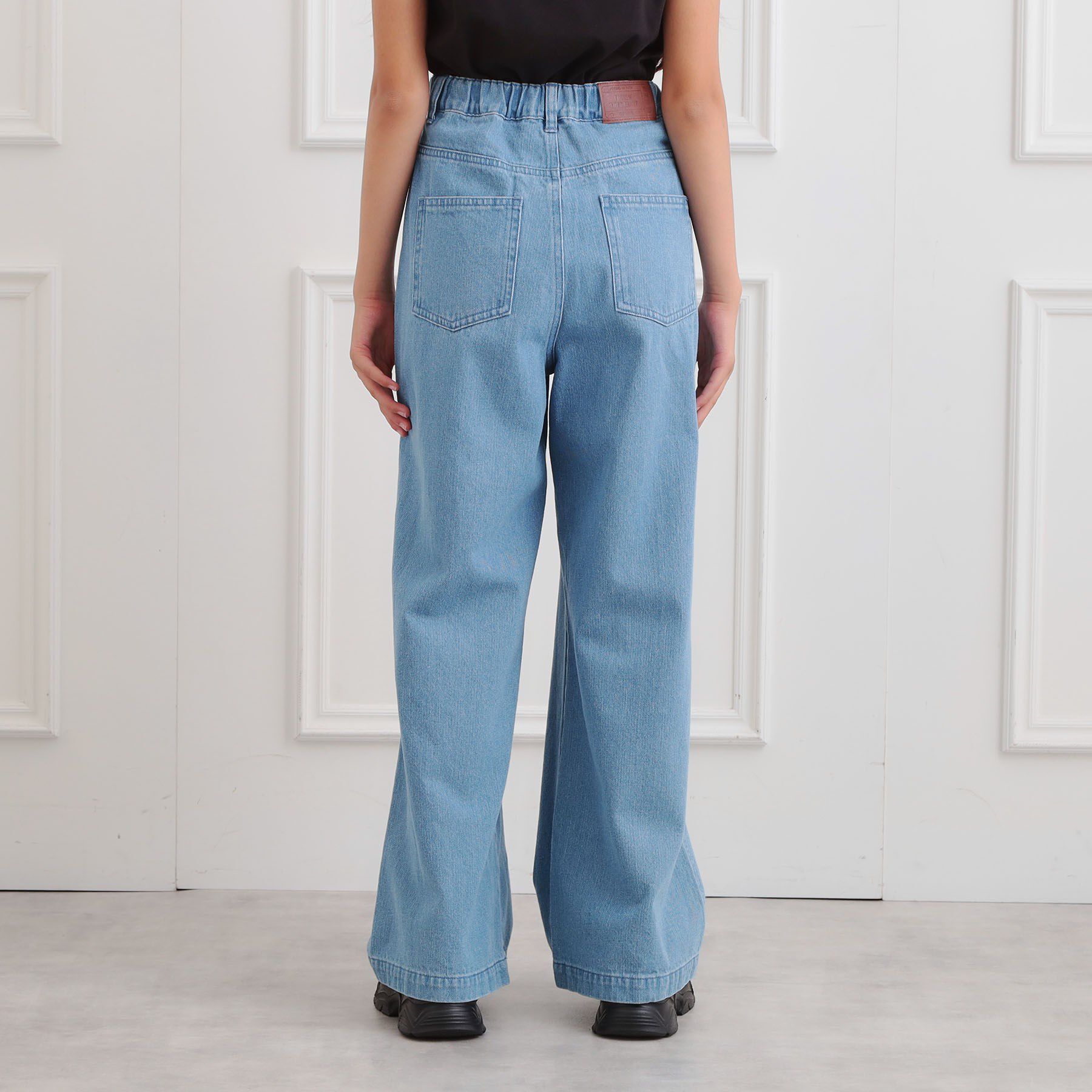 PINK-latte「ダメージワイドデニムパンツ」|その他|