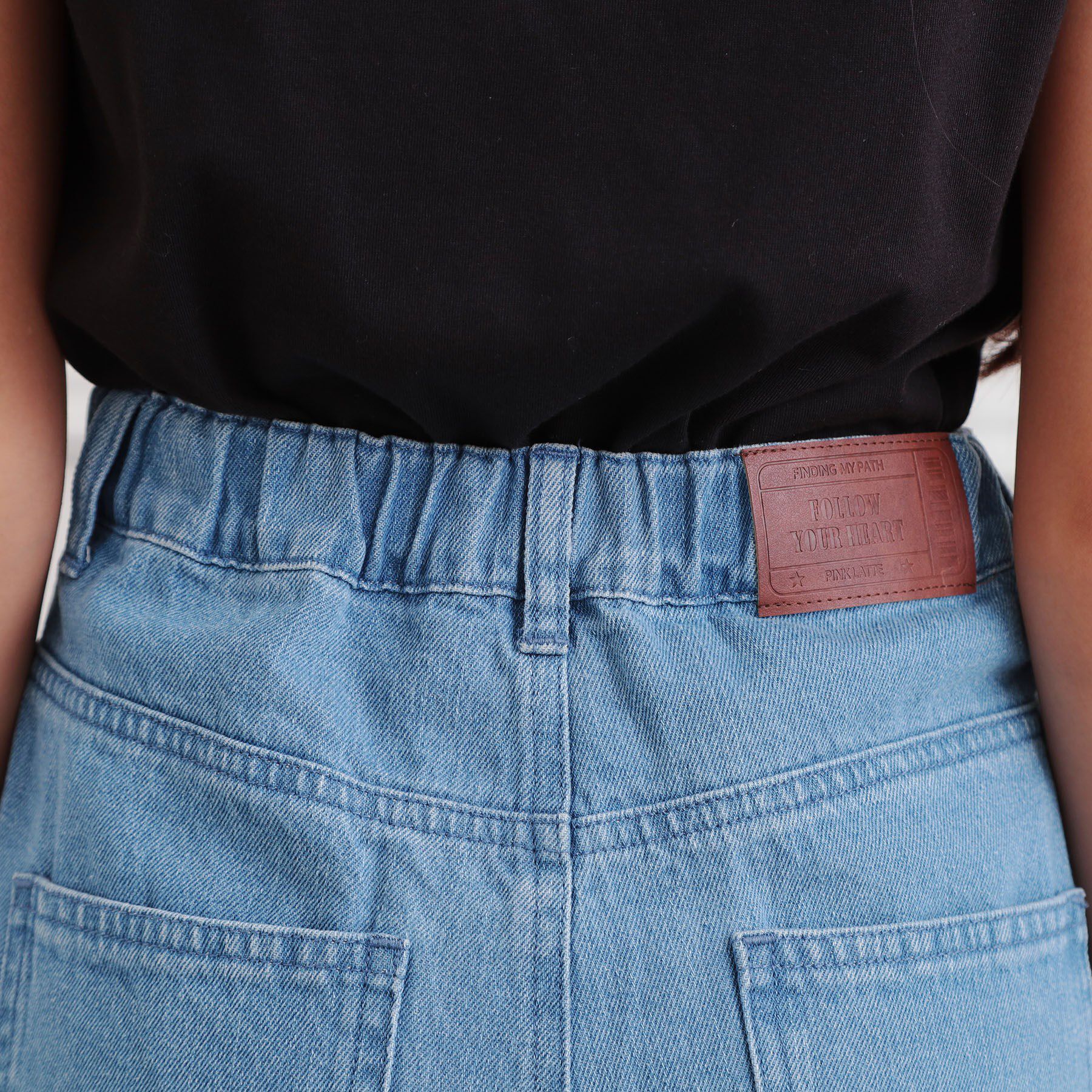 PINK-latte「ダメージワイドデニムパンツ」|その他|