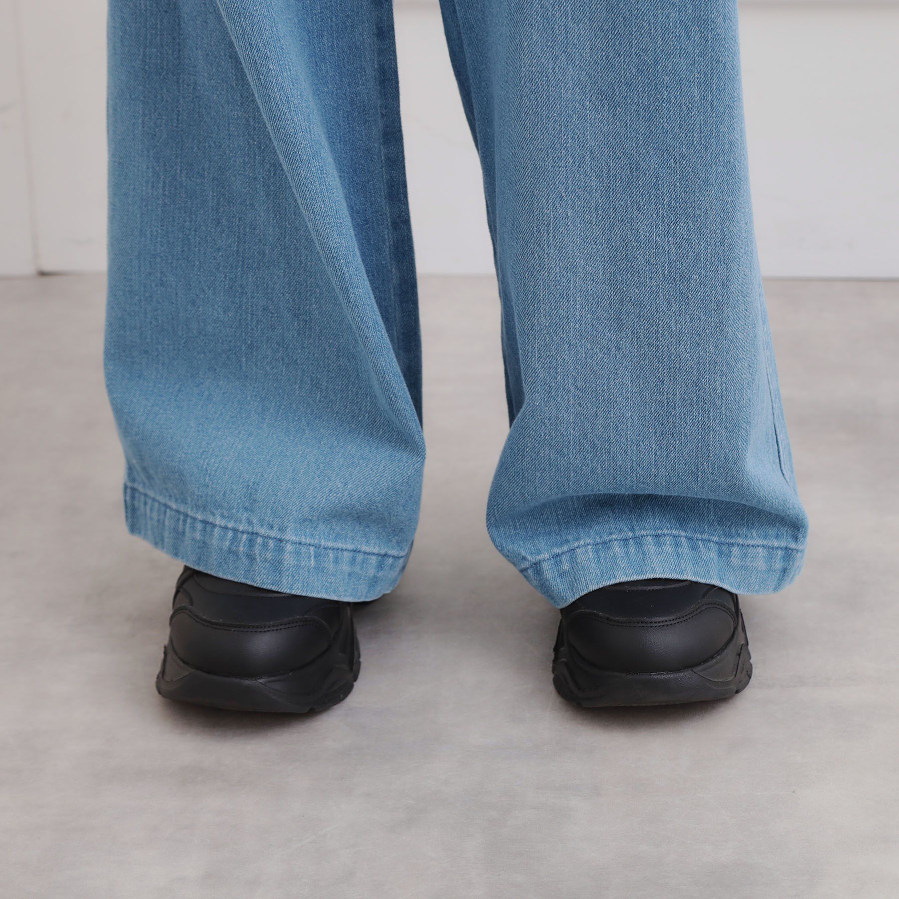 PINK-latte「ダメージワイドデニムパンツ」|その他|