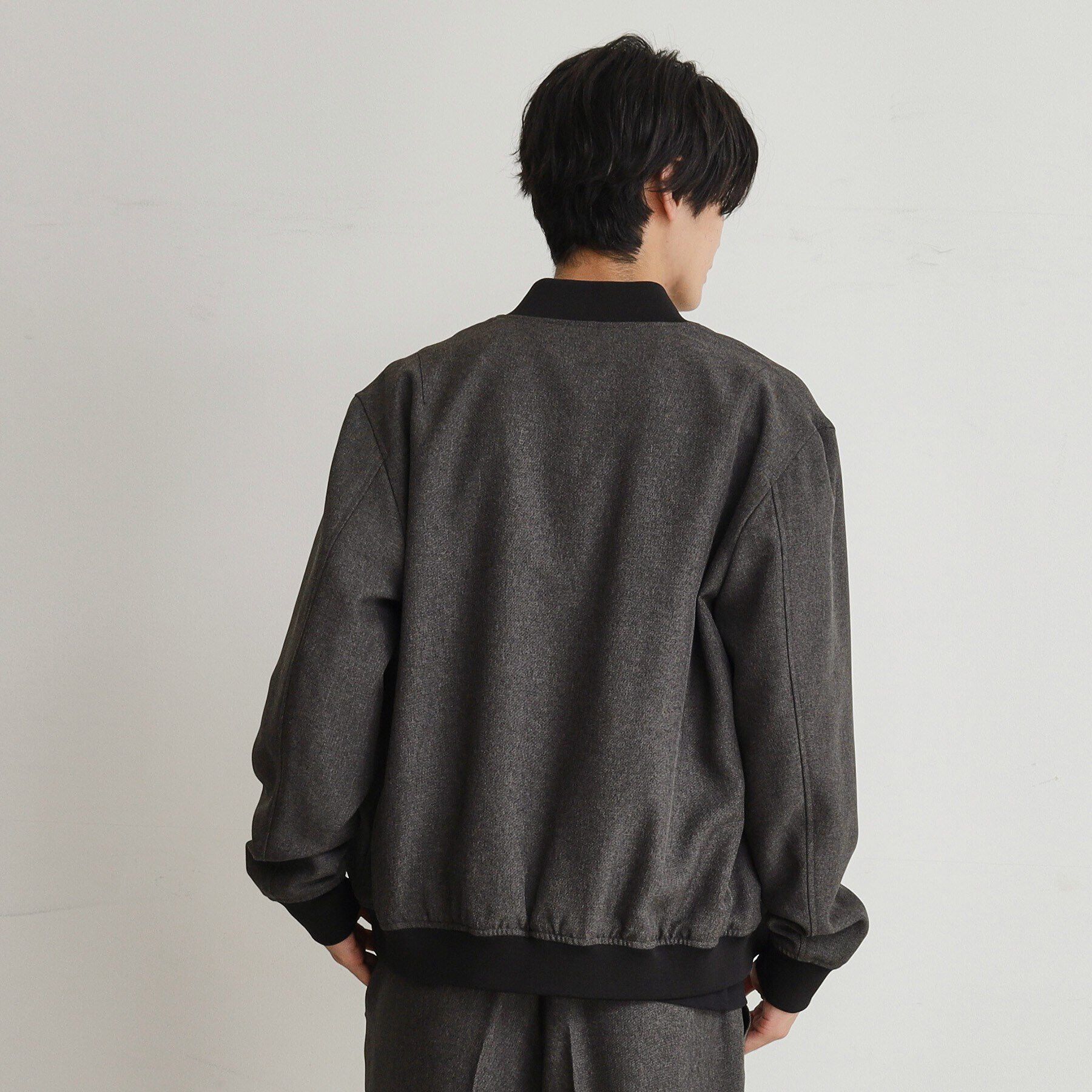 THE SHOP TK「【セットアップ可】シャークスキンリブブルゾン」|ブルゾン・スタジャン|