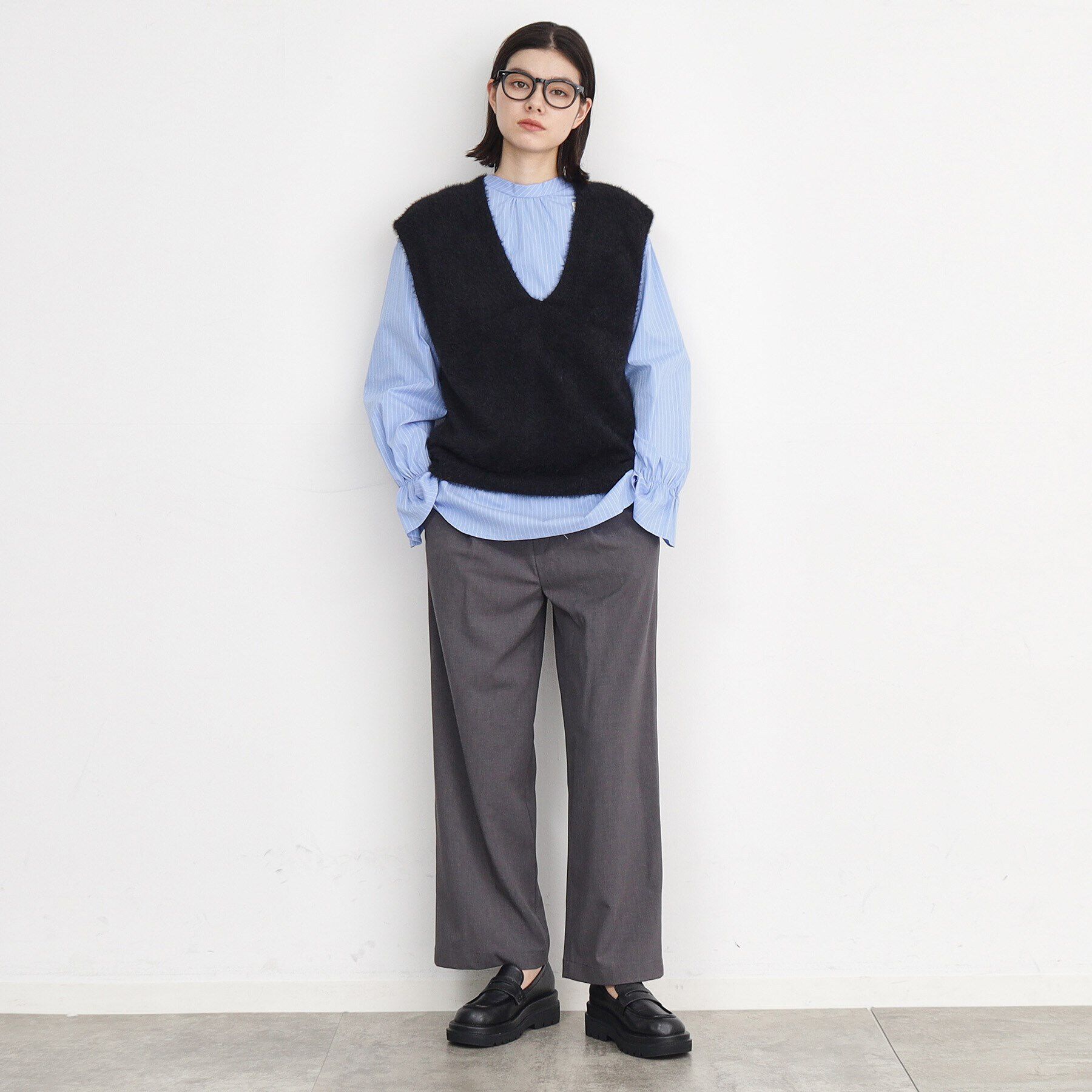 THE SHOP TK「【2点セット】フェザーベスト＋シャツ/洗える」|シャツ・ブラウス|