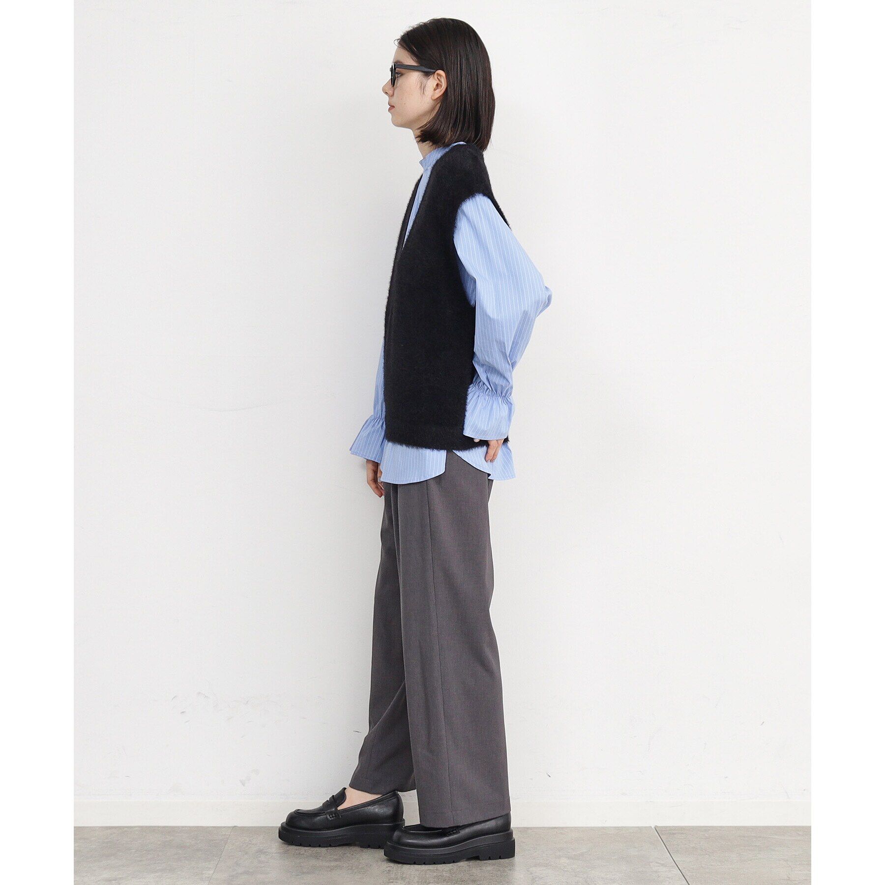 THE SHOP TK「【2点セット】フェザーベスト＋シャツ/洗える」|シャツ・ブラウス|