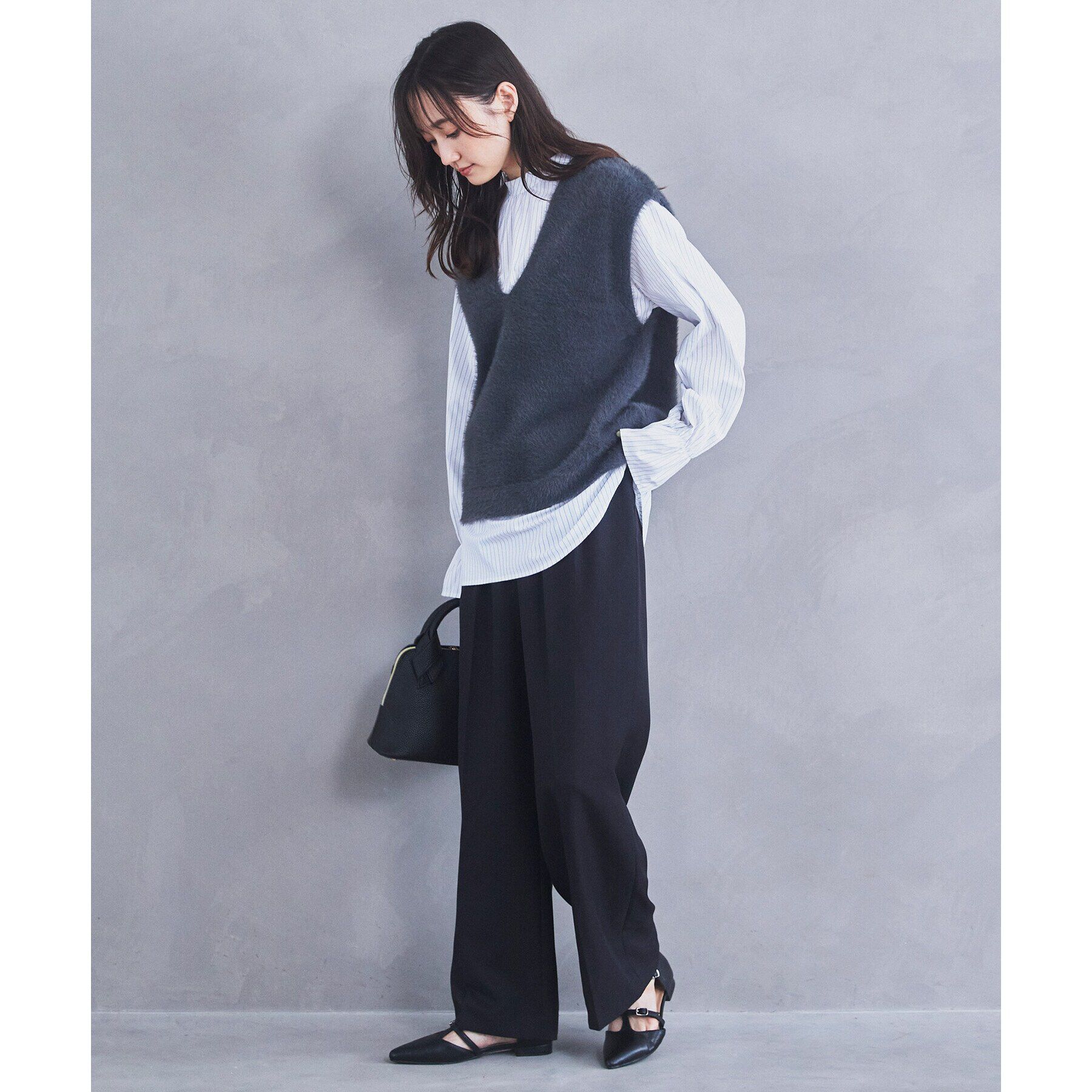 THE SHOP TK「【2点セット】フェザーベスト＋シャツ/洗える」|シャツ・ブラウス|