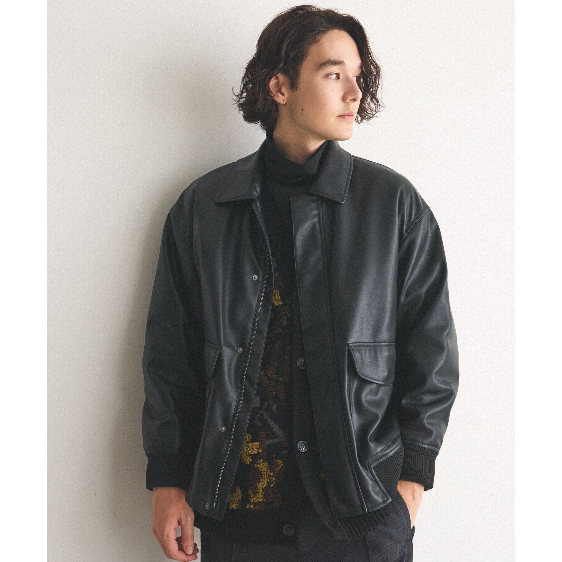 THE SHOP TK「ヴィンテージライクA2ブルゾン ビッグシルエット」|ブルゾン・スタジャン|