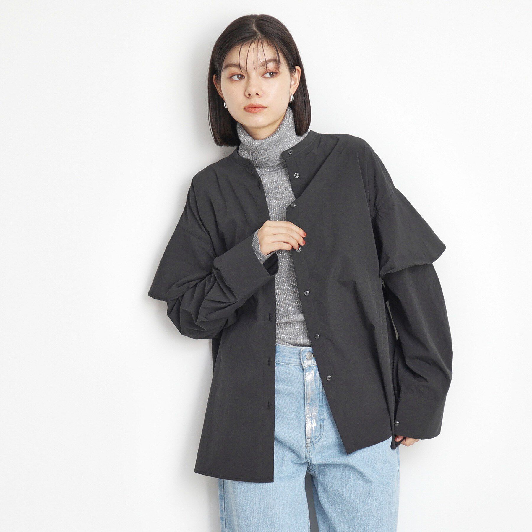 THE SHOP TK「バックフリルコンシャスシャツ」|シャツ・ブラウス|