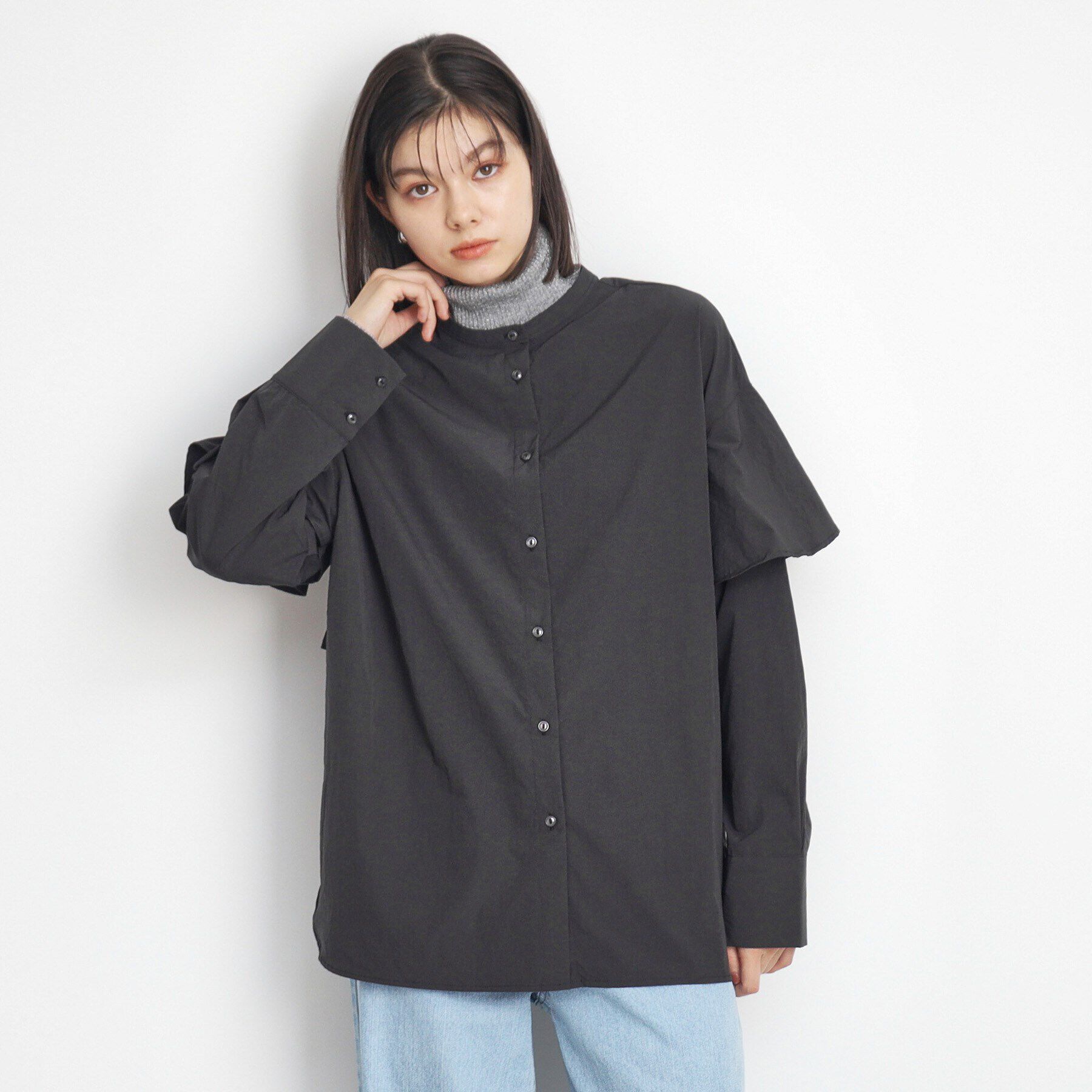 THE SHOP TK「バックフリルコンシャスシャツ」|シャツ・ブラウス|