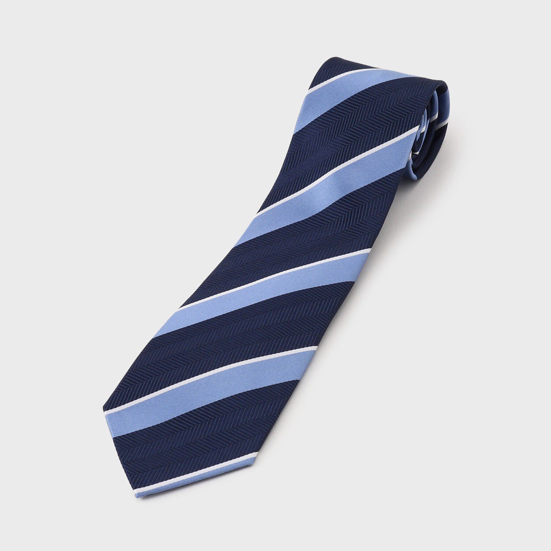 THE SHOP TK「シルクストライプタイ ビジネス/ギフト」|ネクタイ・蝶ネクタイ|ネイビー(394)