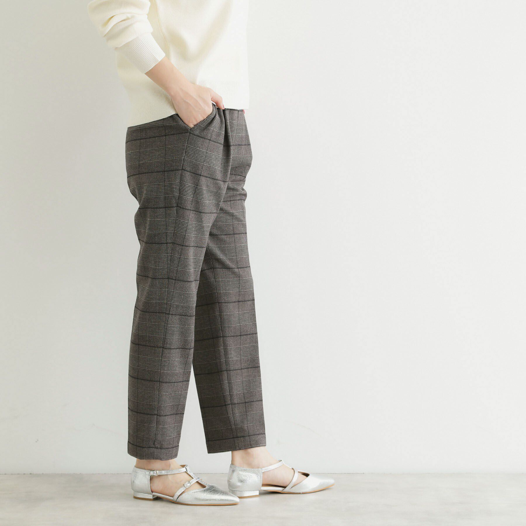 THE SHOP TK「【洗える】両面起毛テーパードパンツ」|その他|