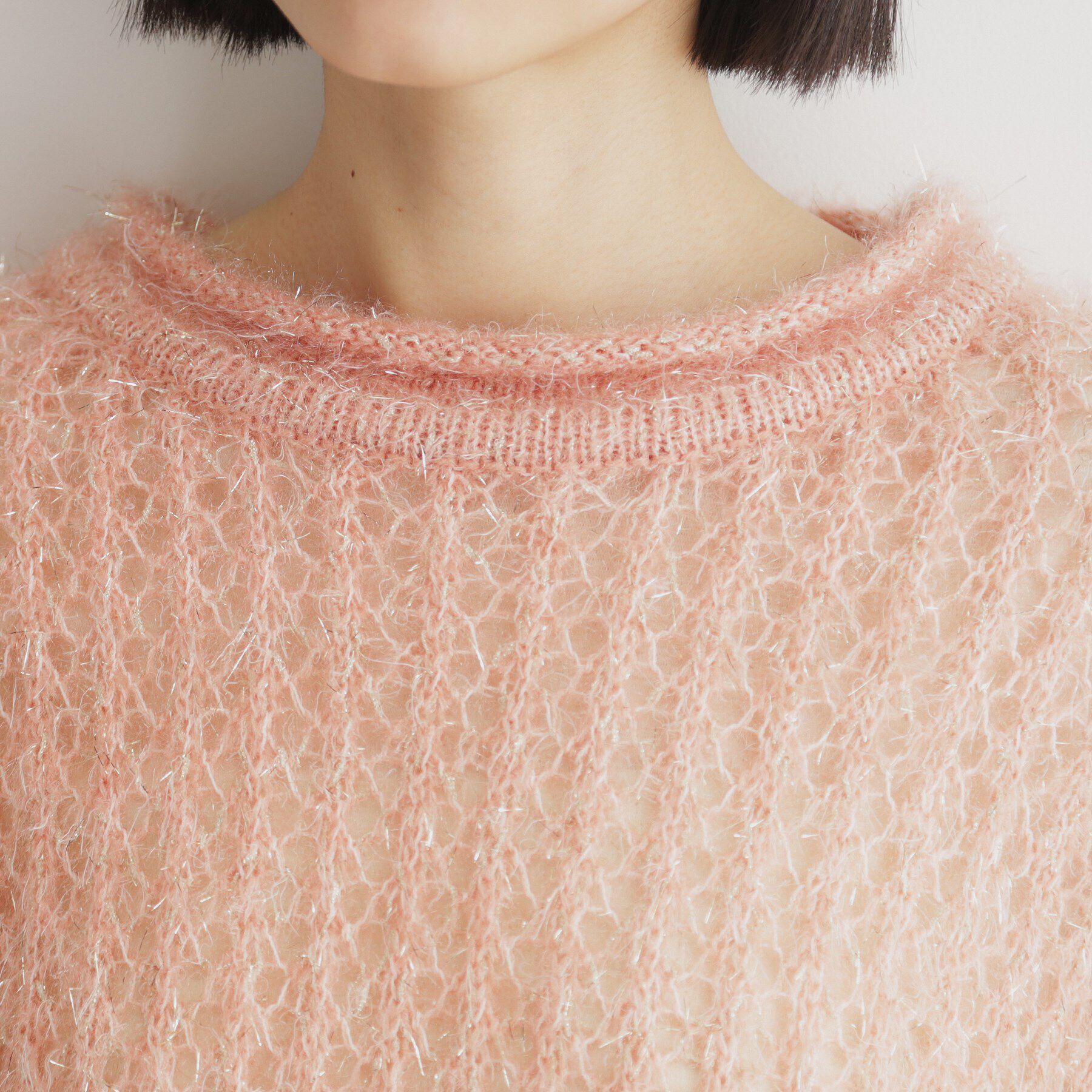 THE SHOP TK「【毛玉になりにくい】ラメメッシュニット/洗える」|ニット・セーター|