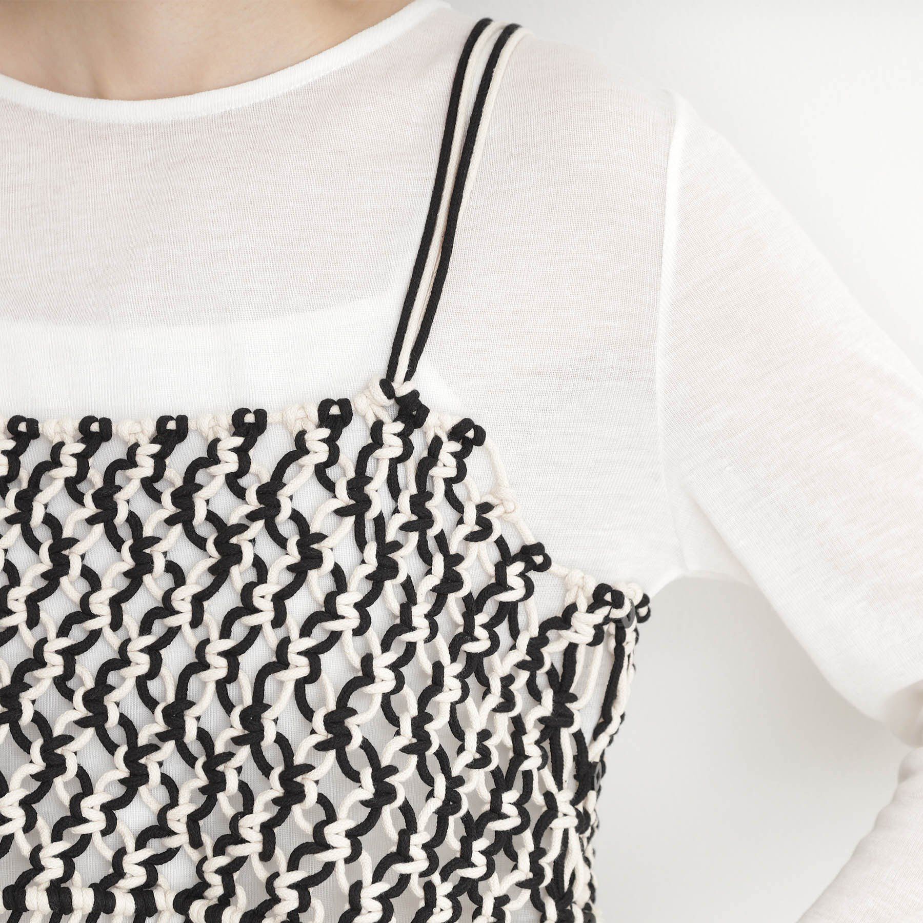 THE SHOP TK「マクラメビスチェ」|キャミソール|