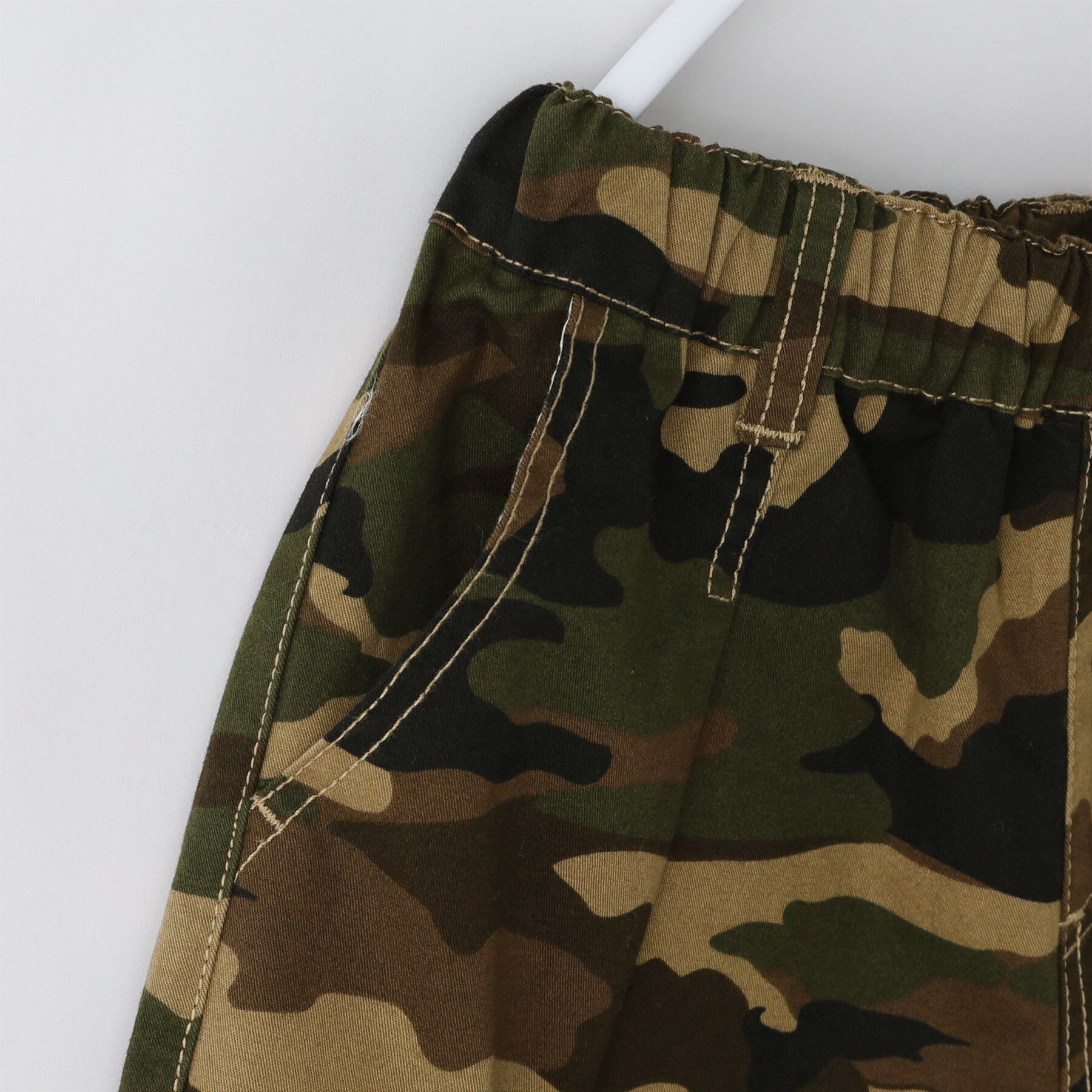 THE SHOP TK「【110－160】デニム＆カモフラ柄ハーフパンツ/洗濯機OK」|その他|