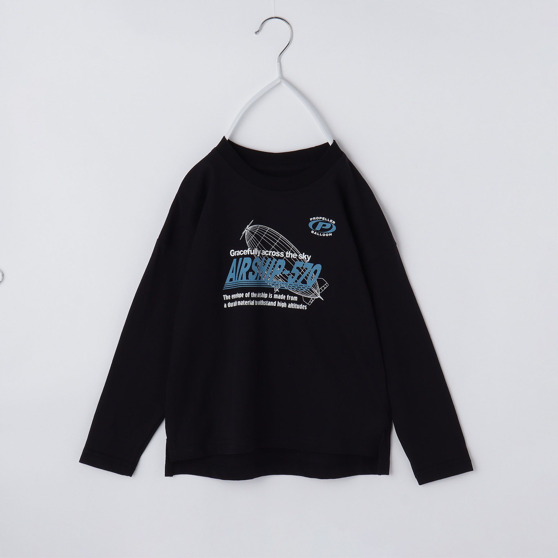 THE SHOP TK「【110－160／6色展開】コットン長袖Ｔシャツ/洗濯機OK」|Tシャツ・カットソー|ブラック(119)