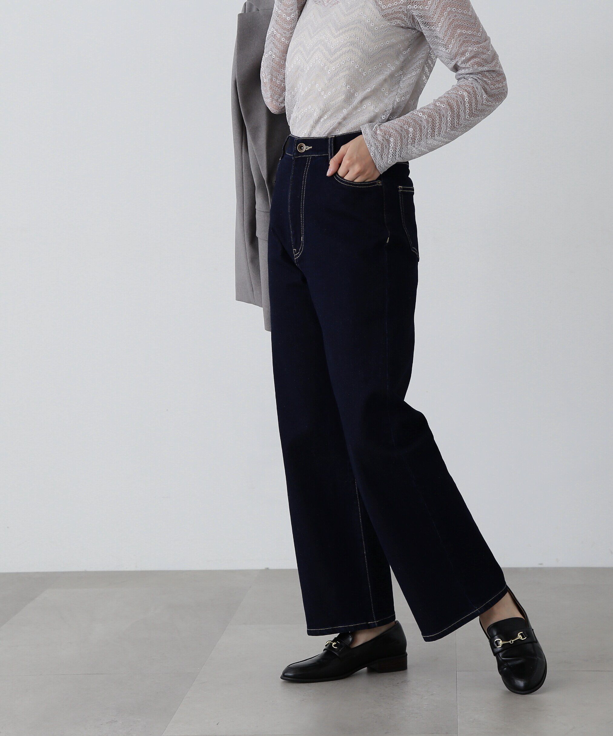  「5ポケットワイドデニムパンツ」|その他|