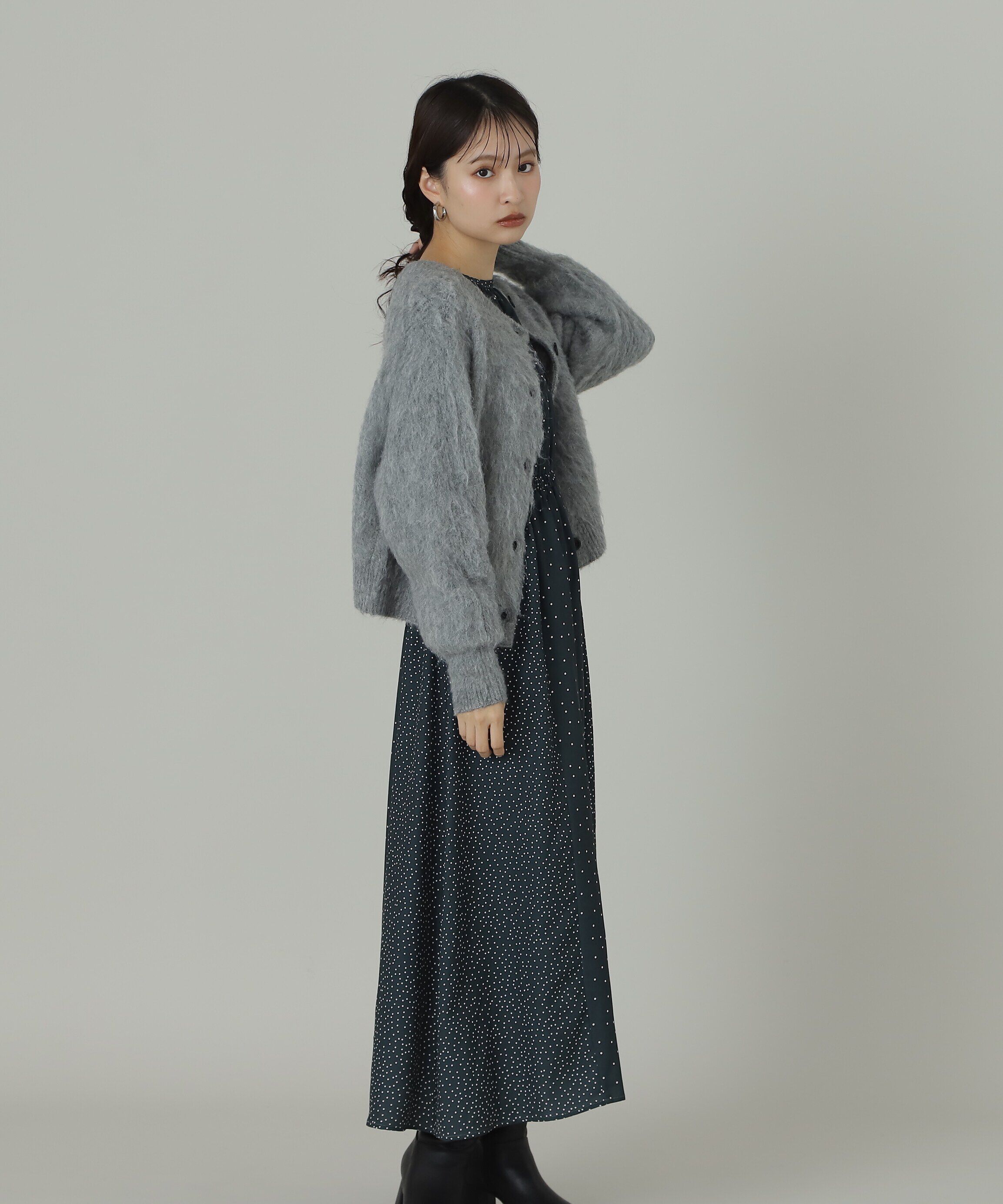  「クルーネックフェザーカーディガン 」|ニット・セーター|