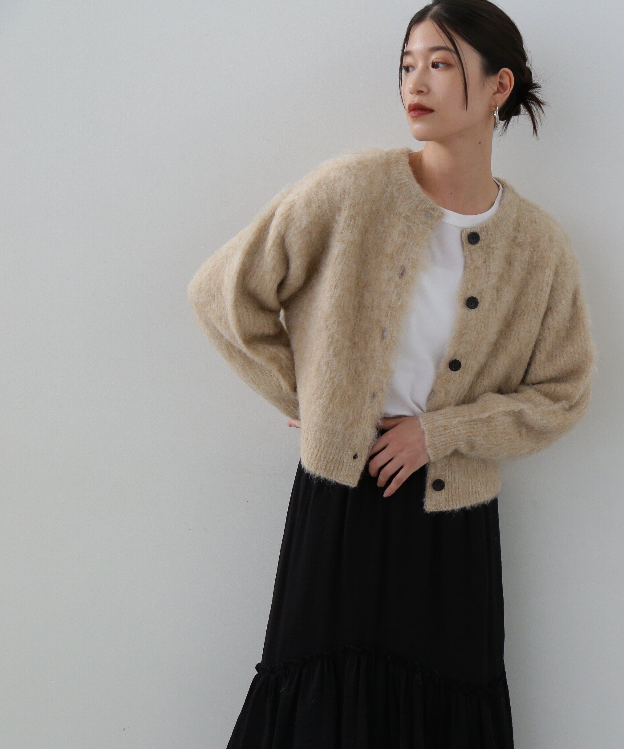  「クルーネックフェザーカーディガン 」|ニット・セーター|