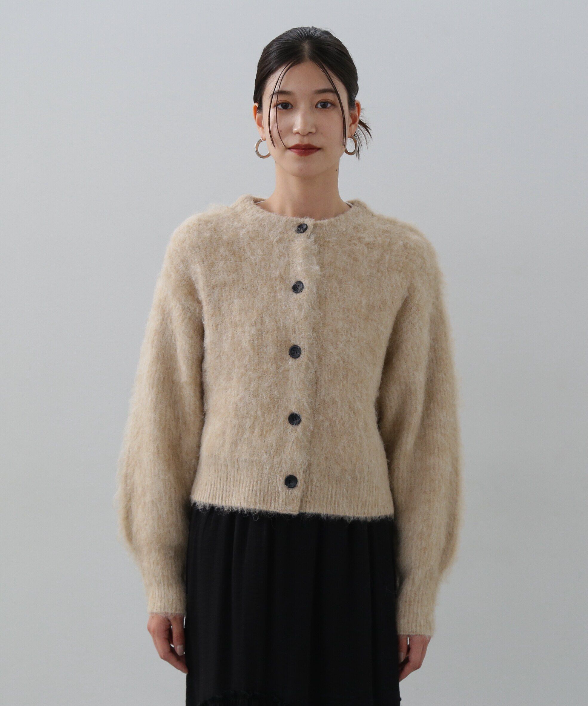  「クルーネックフェザーカーディガン 」|ニット・セーター|