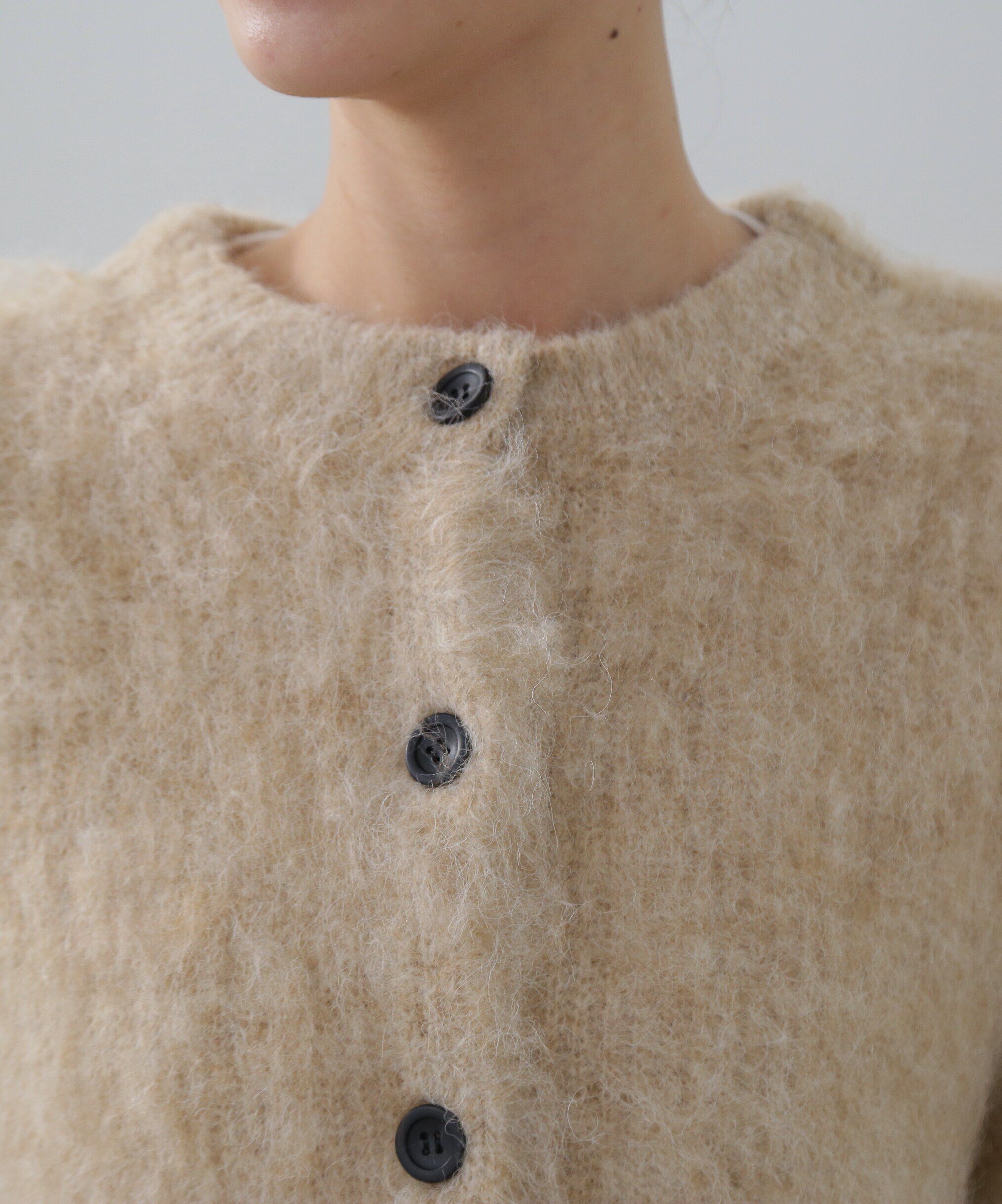  「クルーネックフェザーカーディガン 」|ニット・セーター|