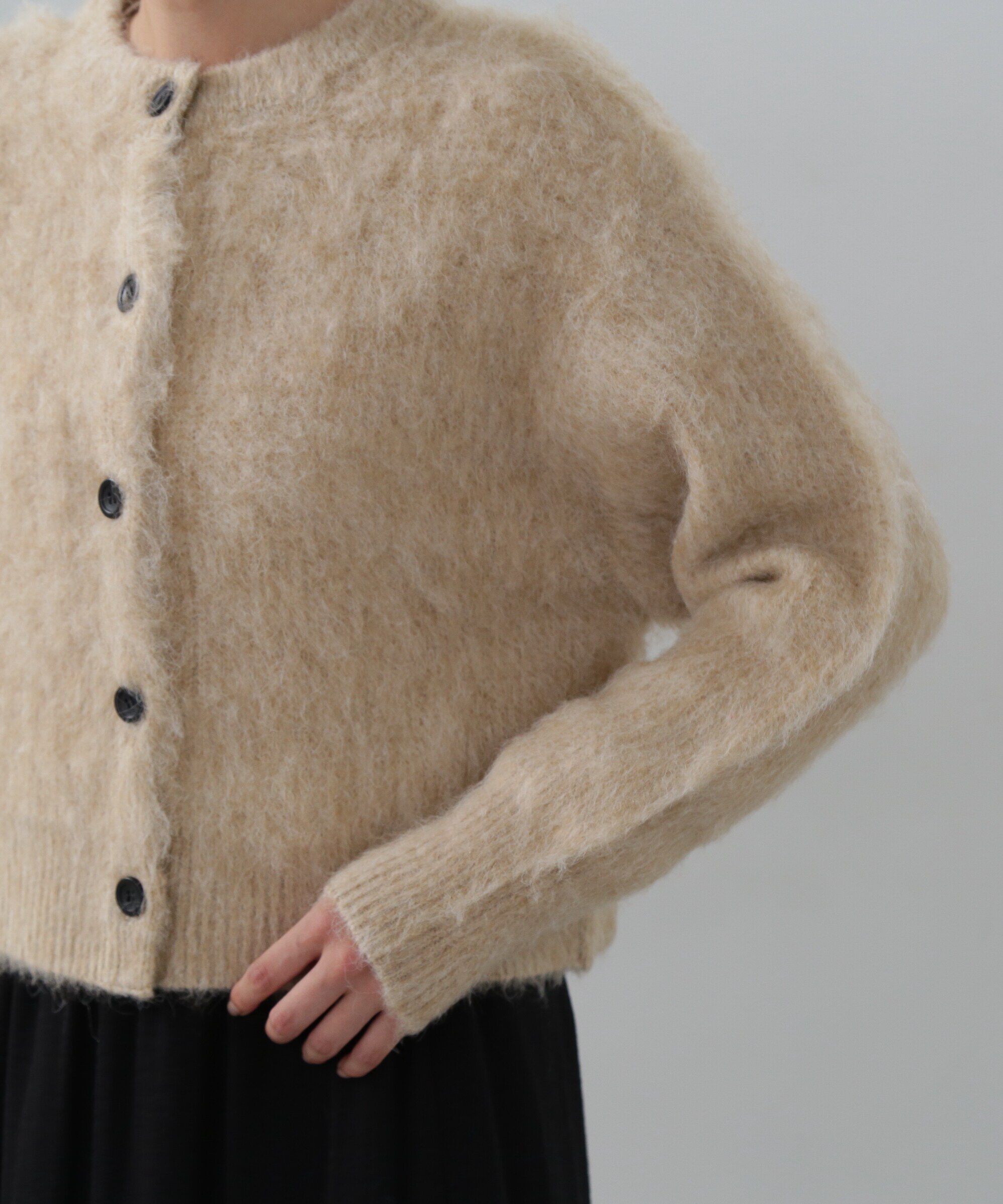  「クルーネックフェザーカーディガン 」|ニット・セーター|