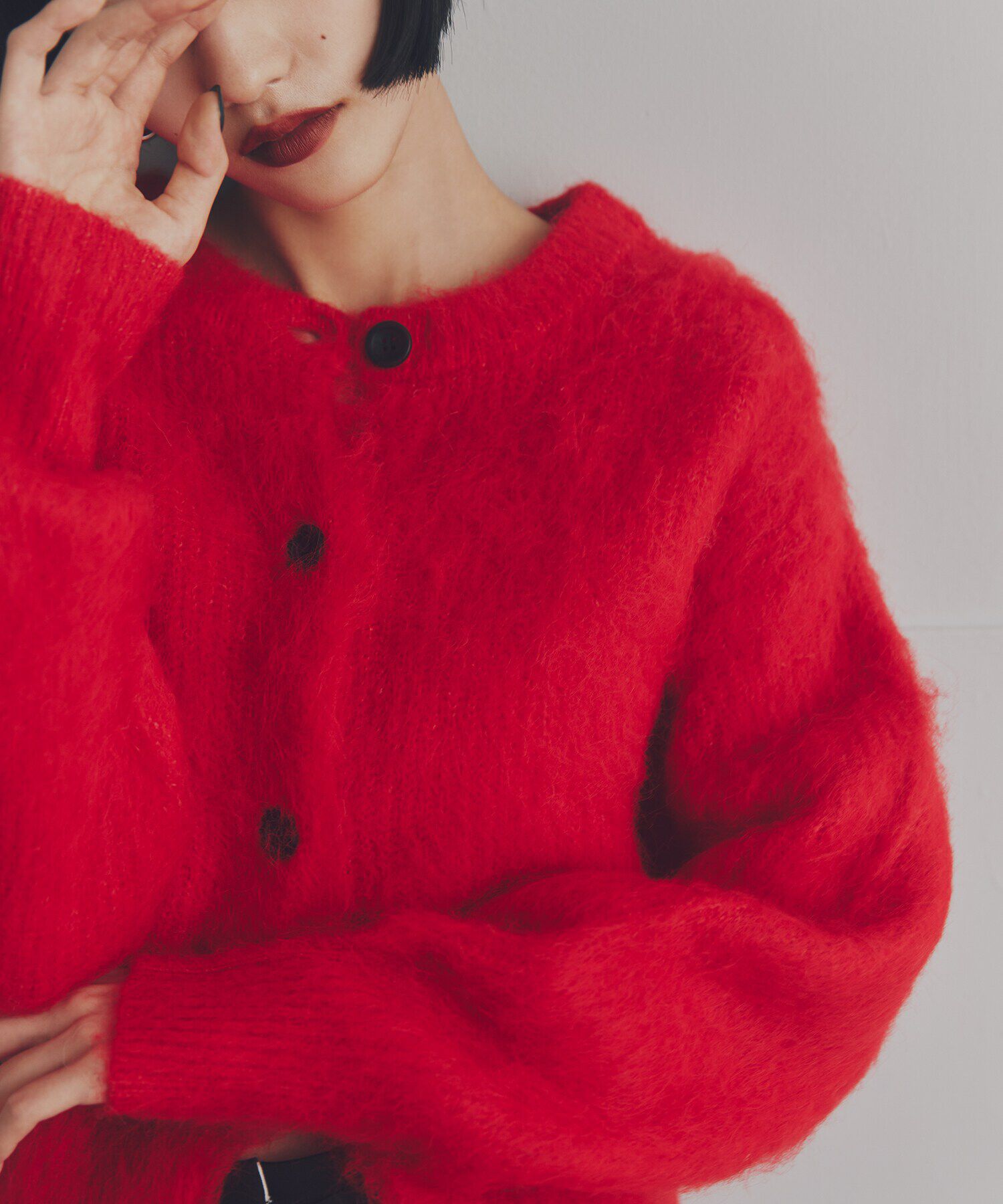  「クルーネックフェザーカーディガン 」|ニット・セーター|