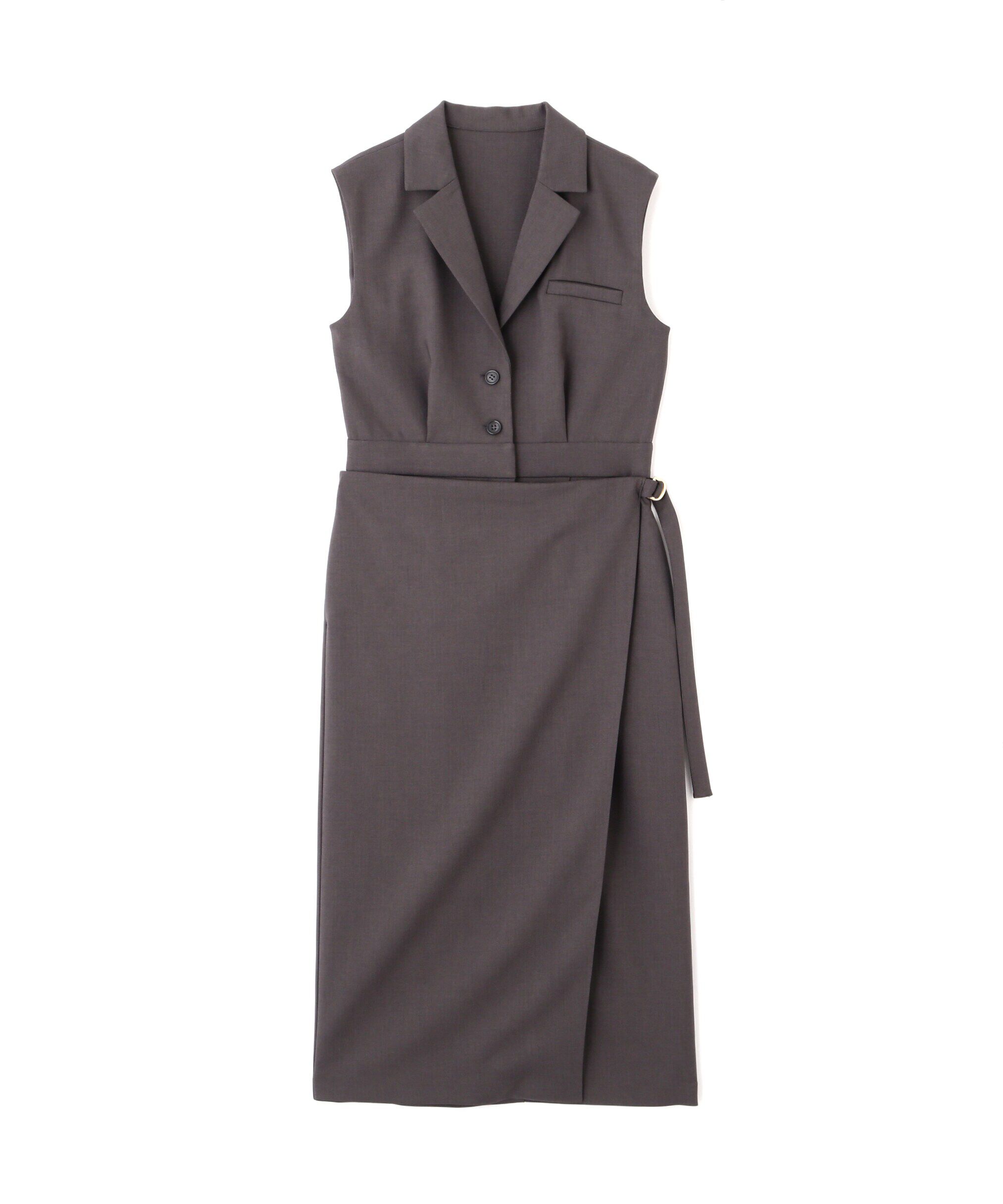  「ラップ風テイラードジャンパースカート」|ワンピース|