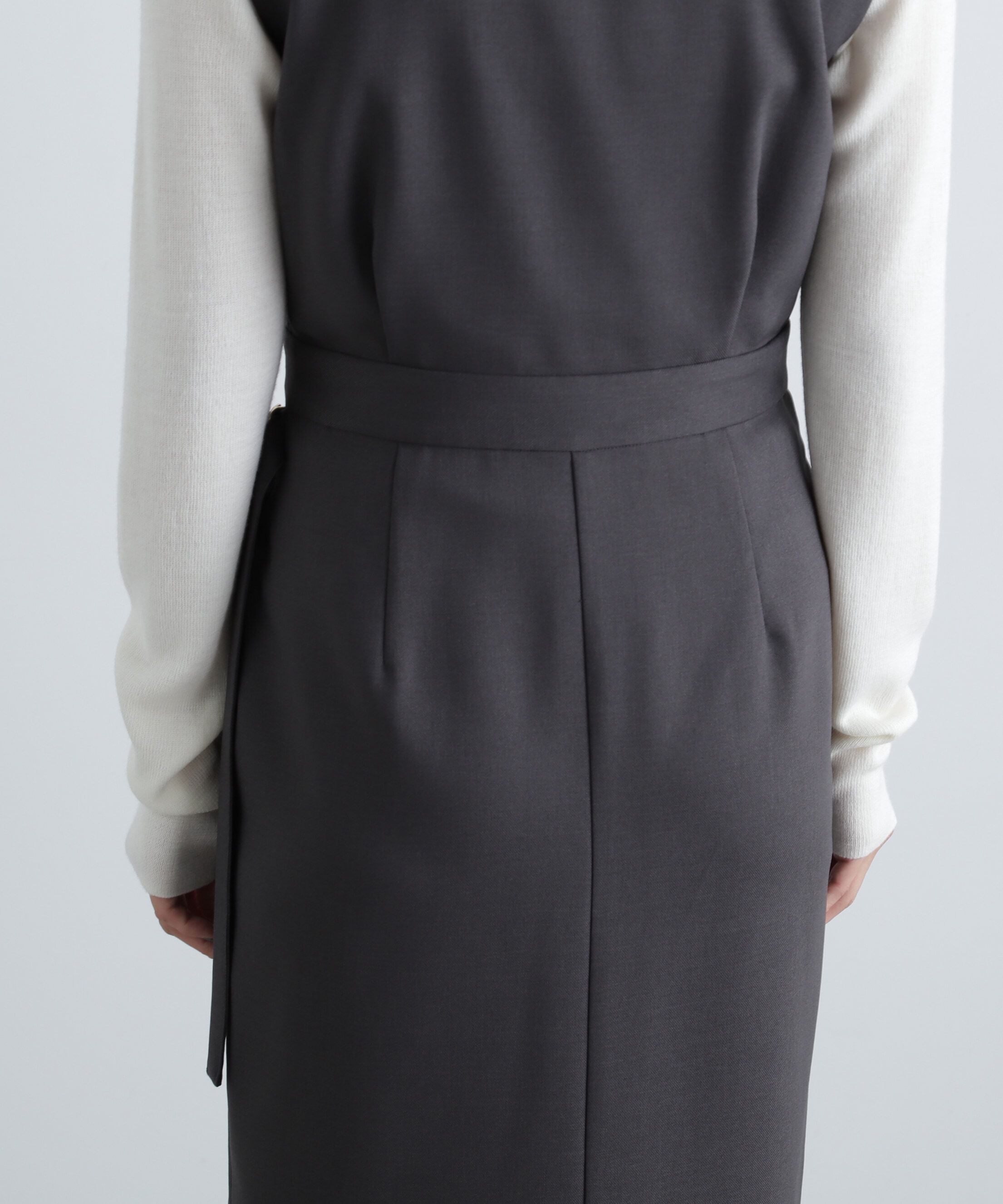  「ラップ風テイラードジャンパースカート」|ワンピース|