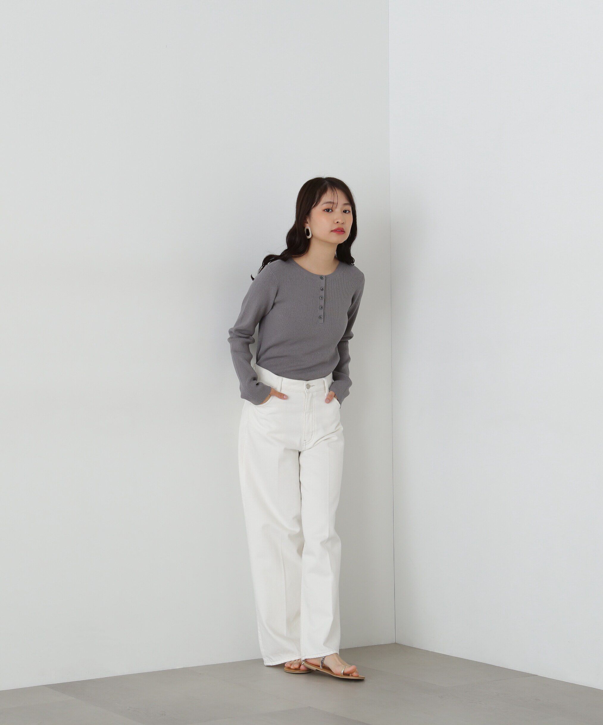  「ヘンリーネックプルオーバーニット」|ニット・セーター|