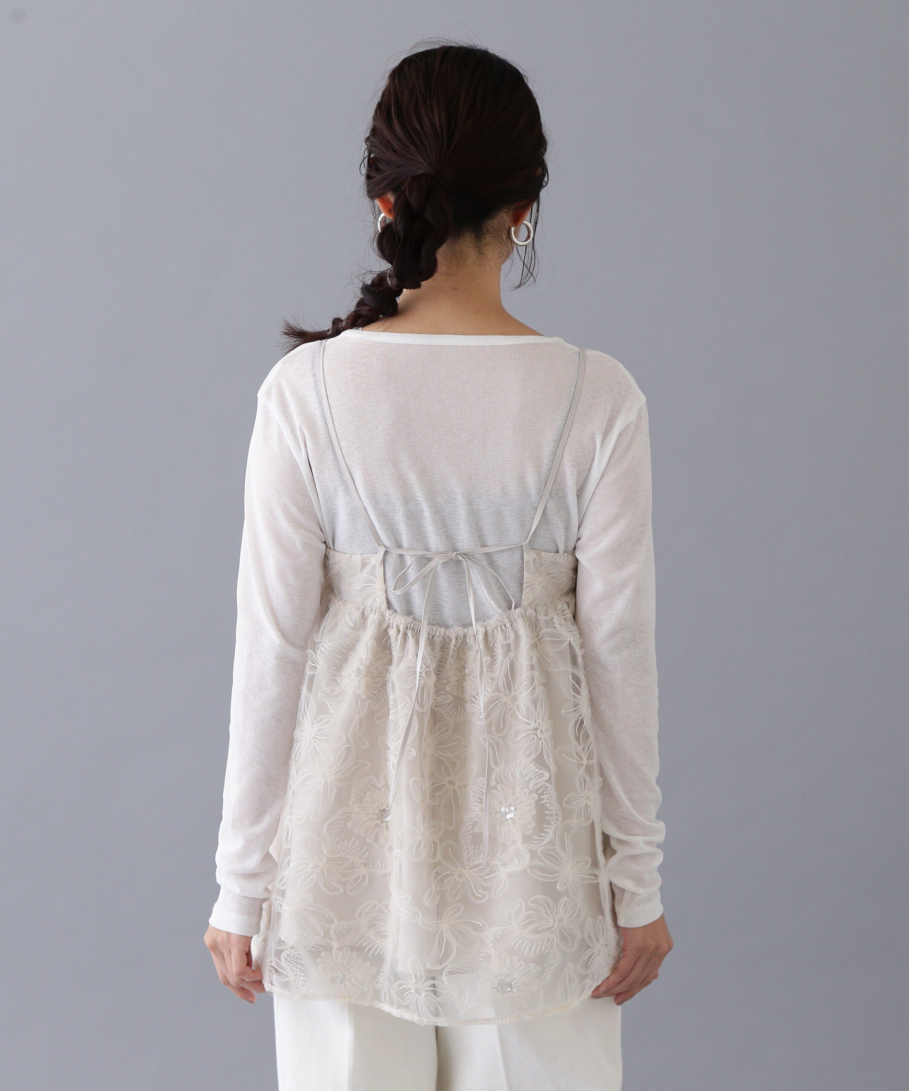  「フラワーレースキャミビスチェ」|シャツ・ブラウス|