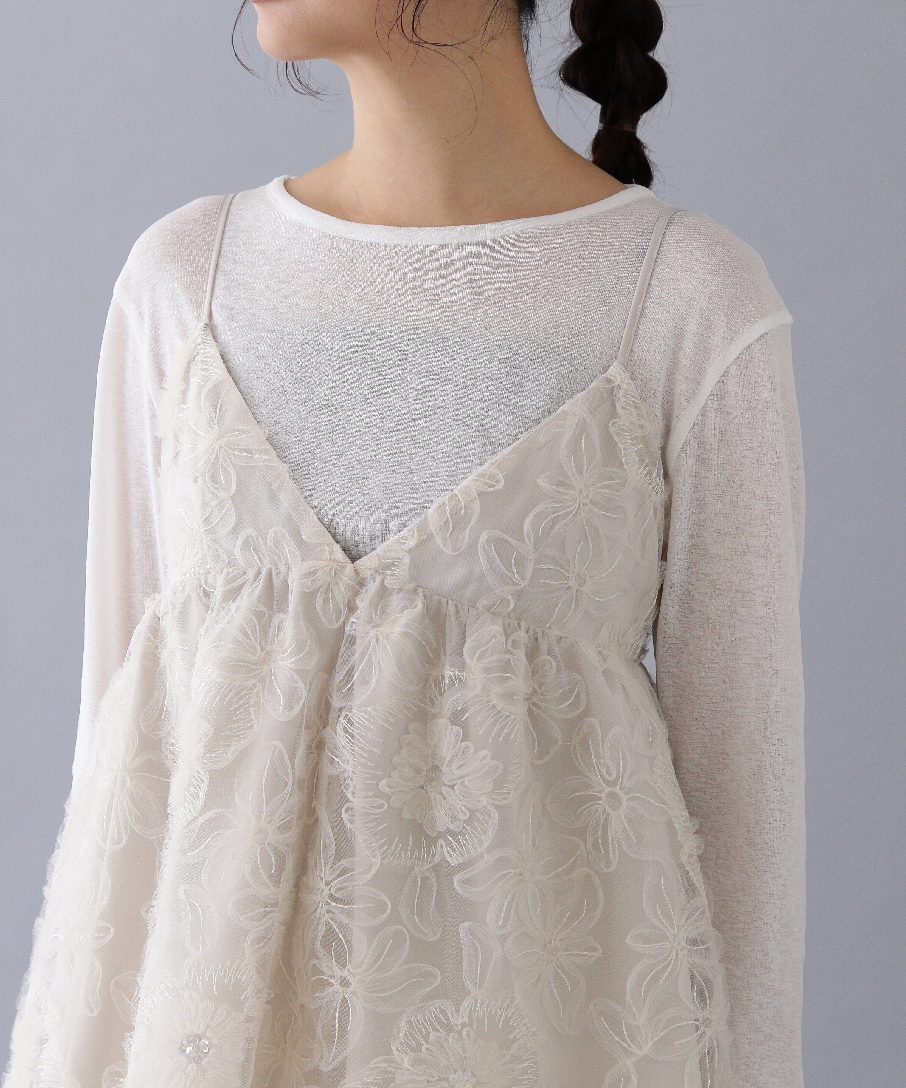  「フラワーレースキャミビスチェ」|シャツ・ブラウス|