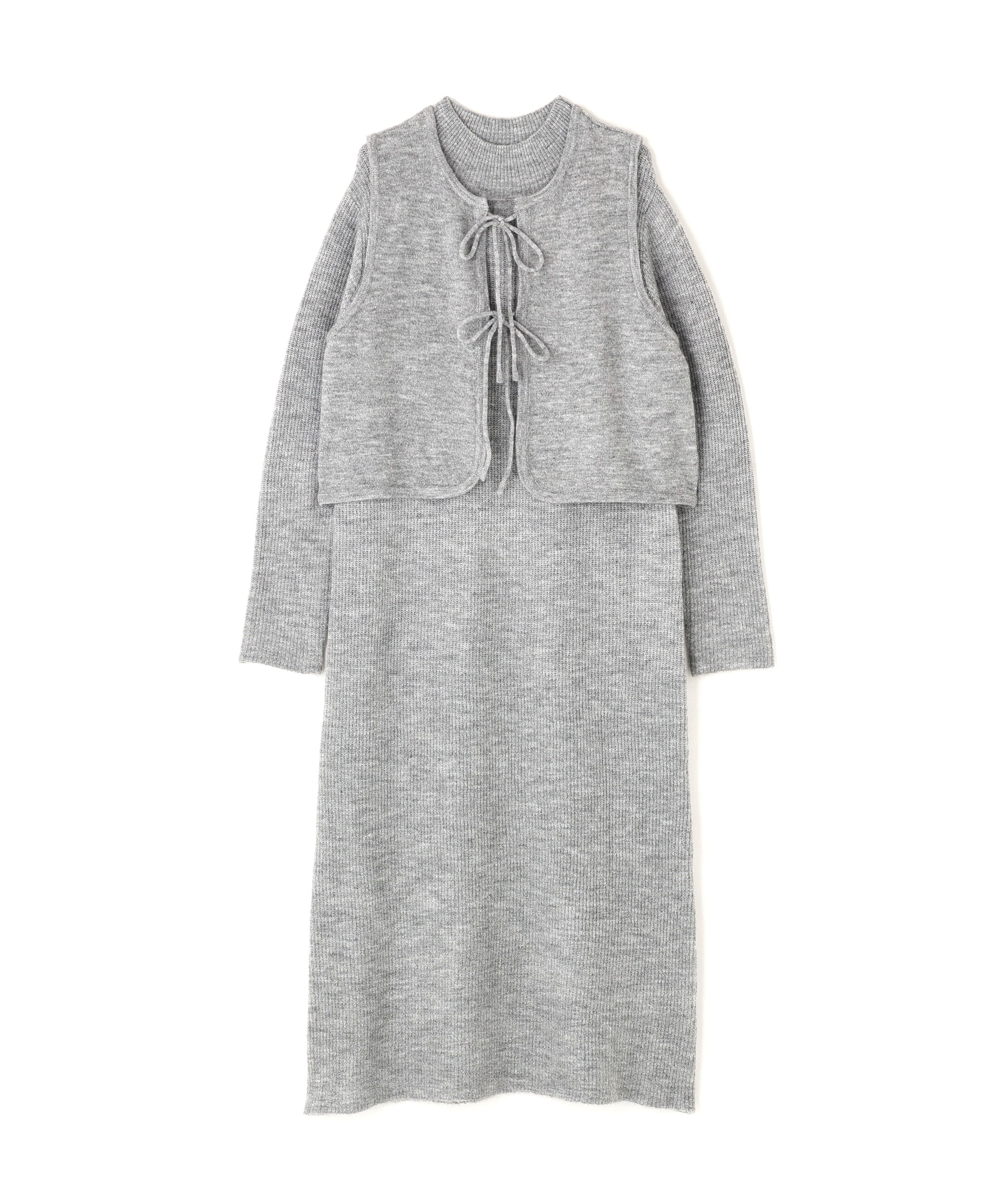  「リボンニットアンサンブルワンピース」|スカート|