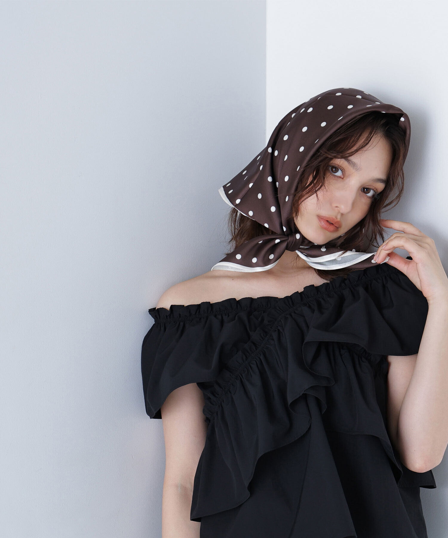  「ポルカドットスカーフ」|マフラー|