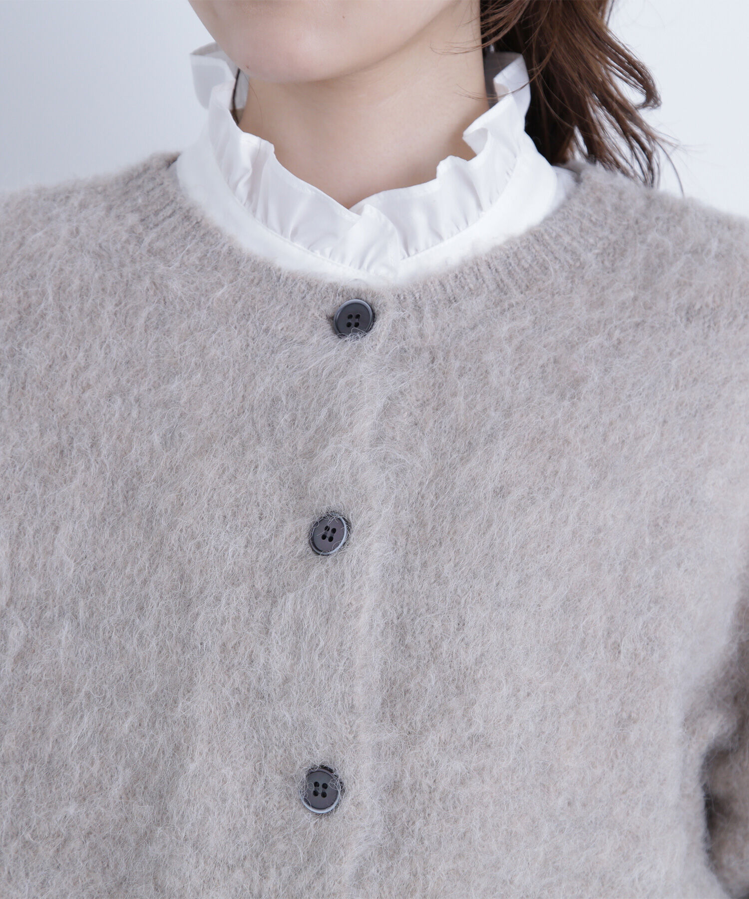  「2wayヘアリーカーディガン」|ニット・セーター|