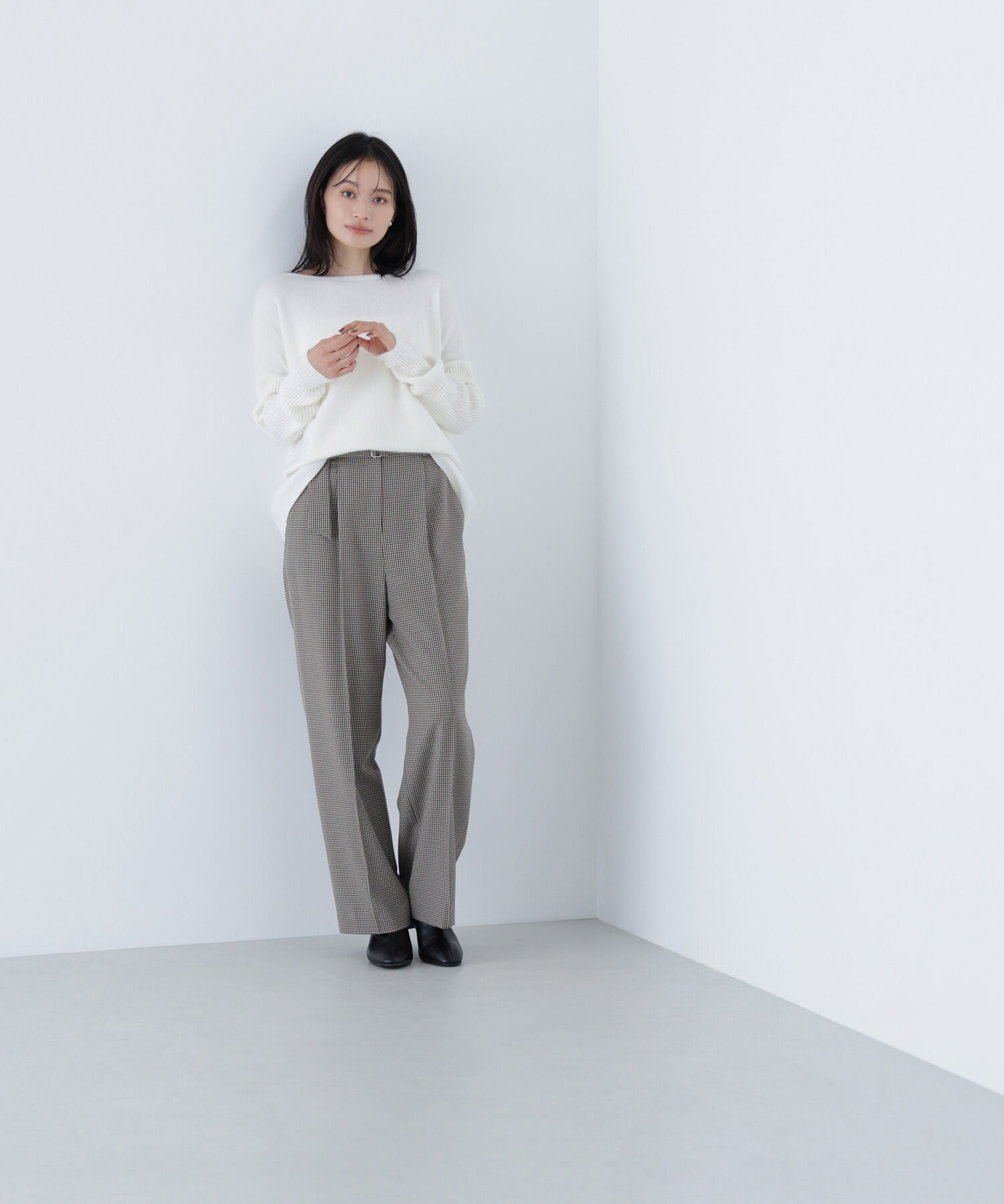  「ウールブレンドヘアリーニット」|ニット・セーター|