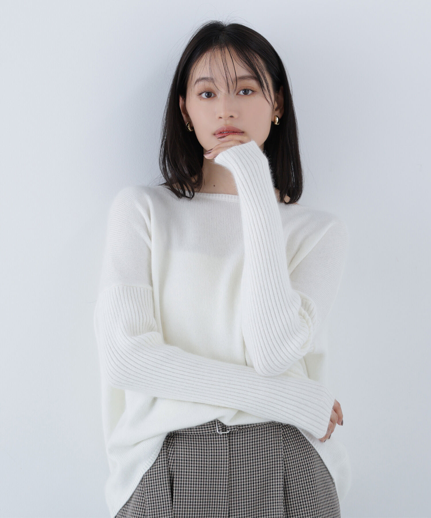  「ウールブレンドヘアリーニット」|ニット・セーター|