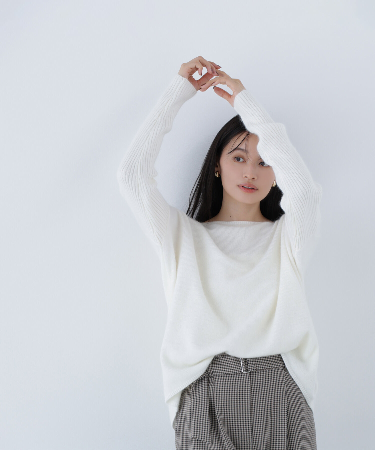  「ウールブレンドヘアリーニット」|ニット・セーター|