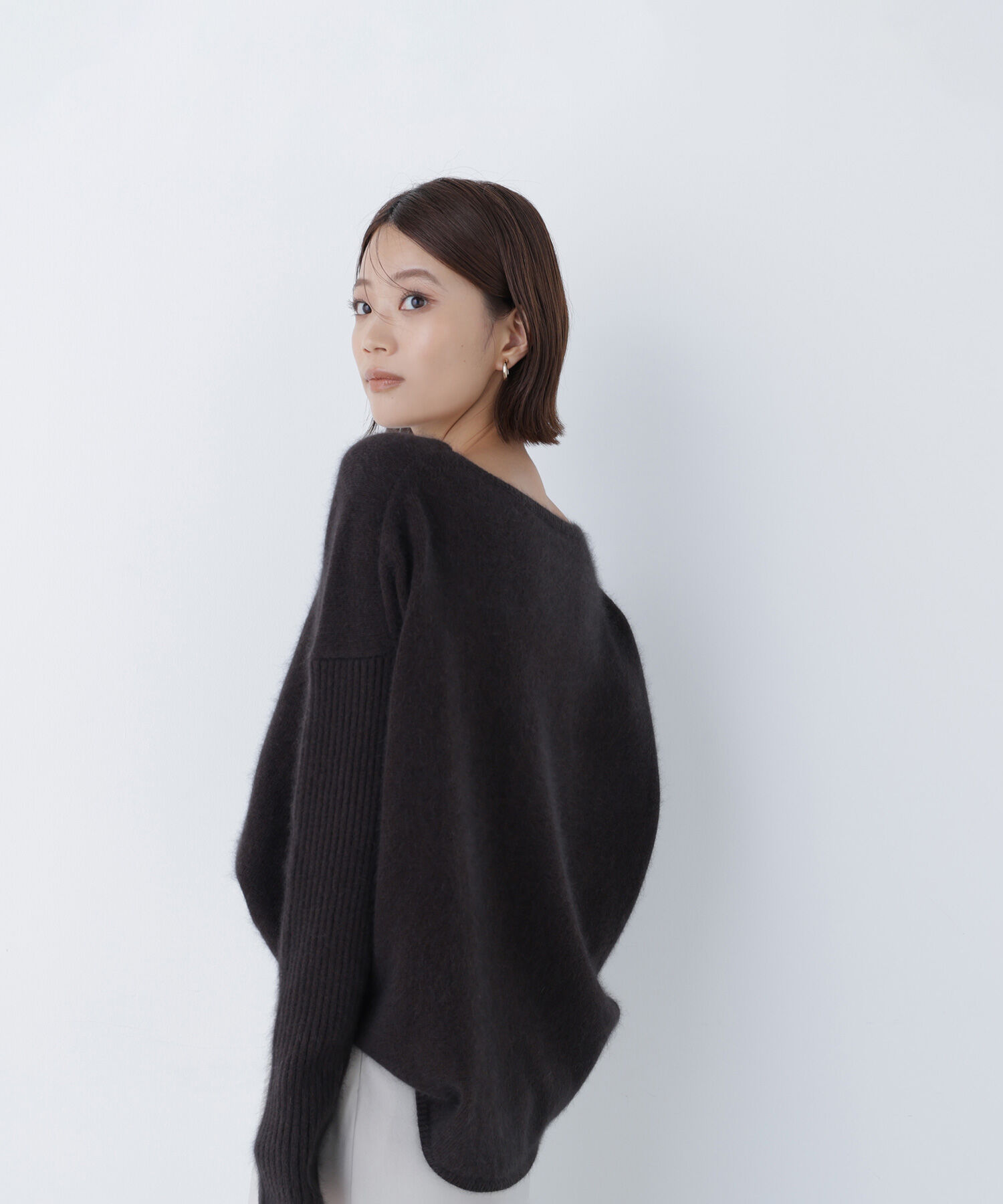  「ウールブレンドヘアリーニット」|ニット・セーター|