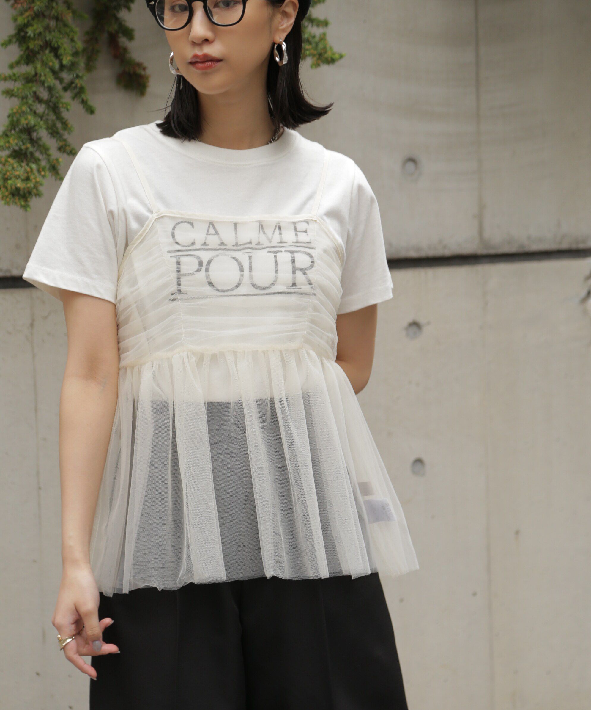  「チュールビスチェ」|シャツ・ブラウス|オフ