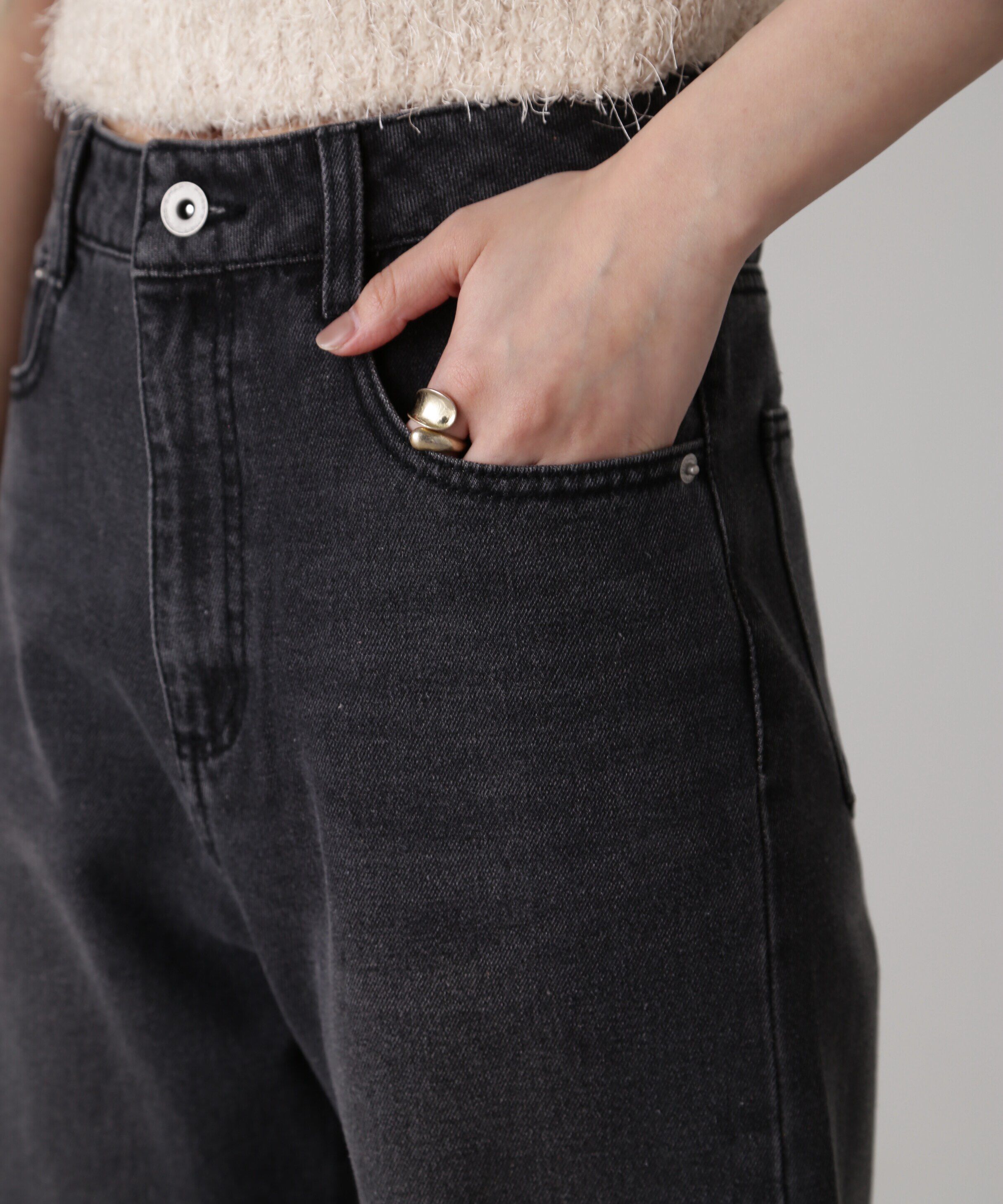  「[低身長サイズ/Sシリーズ]ニーカットストレートデニムパンツ」|その他|