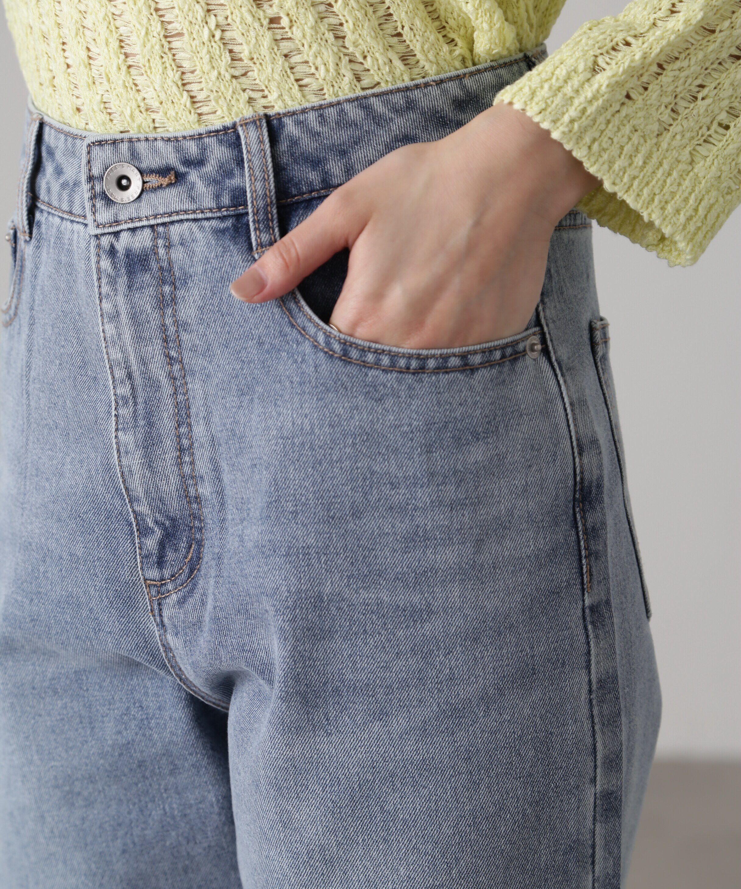  「[低身長サイズ/Sシリーズ]ニーカットストレートデニムパンツ」|その他|