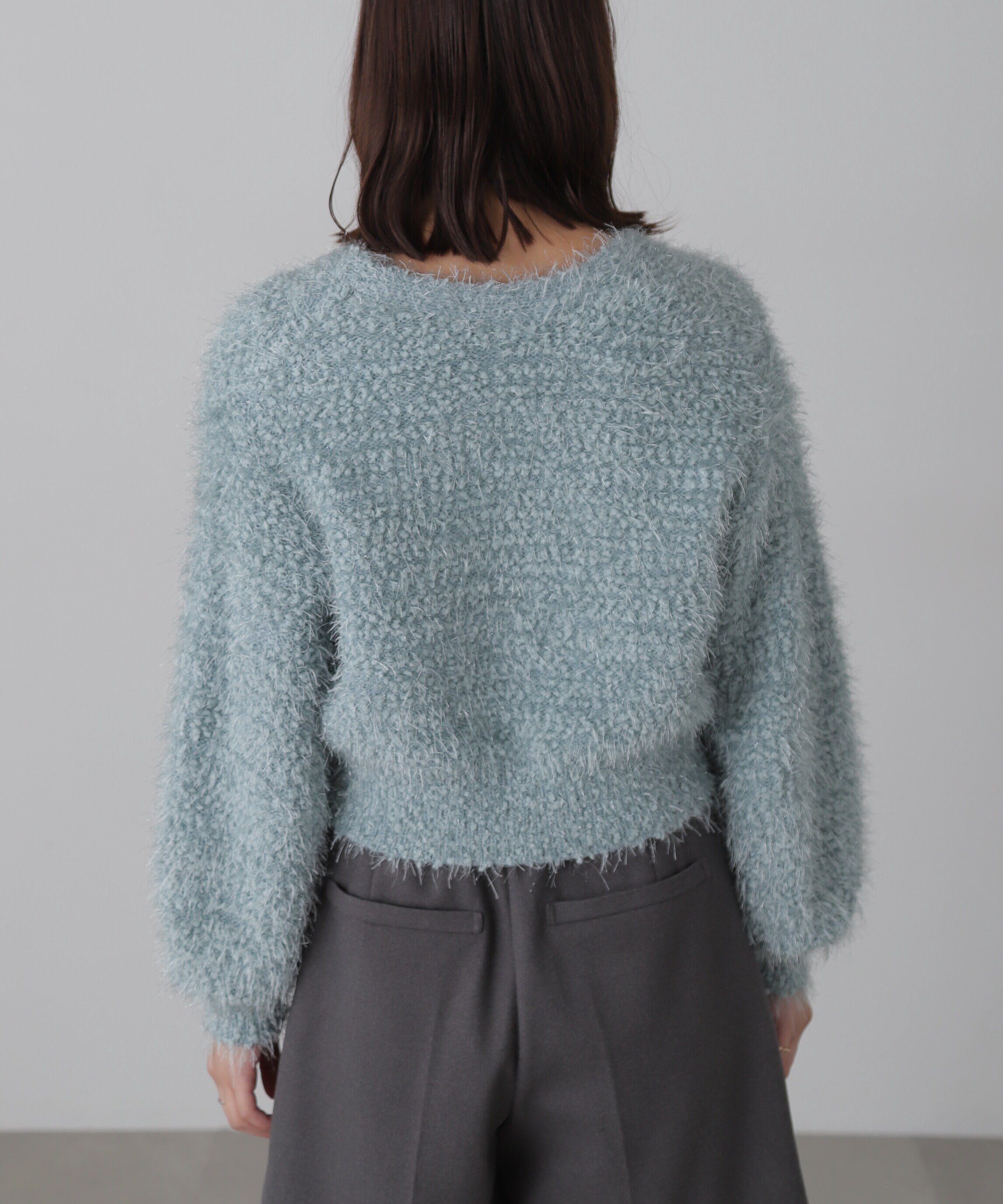  「シャイニーフェザーミックスカーディガン」|ニット・セーター|